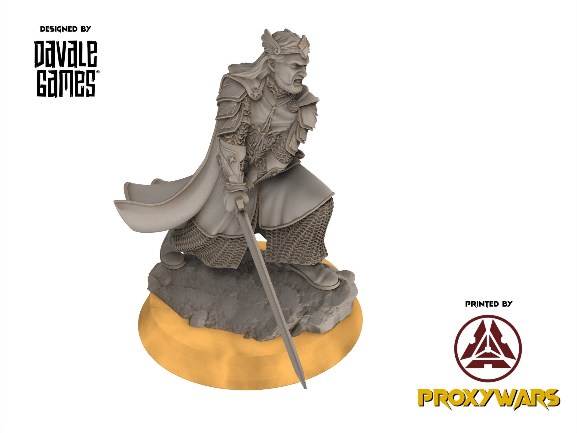 Gandor - High King of Grey Castle, Protectors of the Shire, Dune Din, Merbury, Bowmen, Scouts miniatures for wargame D&D, Lotr...