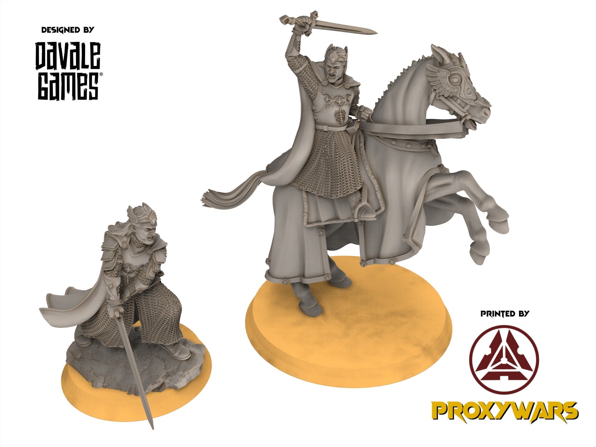 Gandor - High King of Grey Castle, Protectors of the Shire, Dune Din, Merbury, Bowmen, Scouts miniatures for wargame D&D, Lotr...