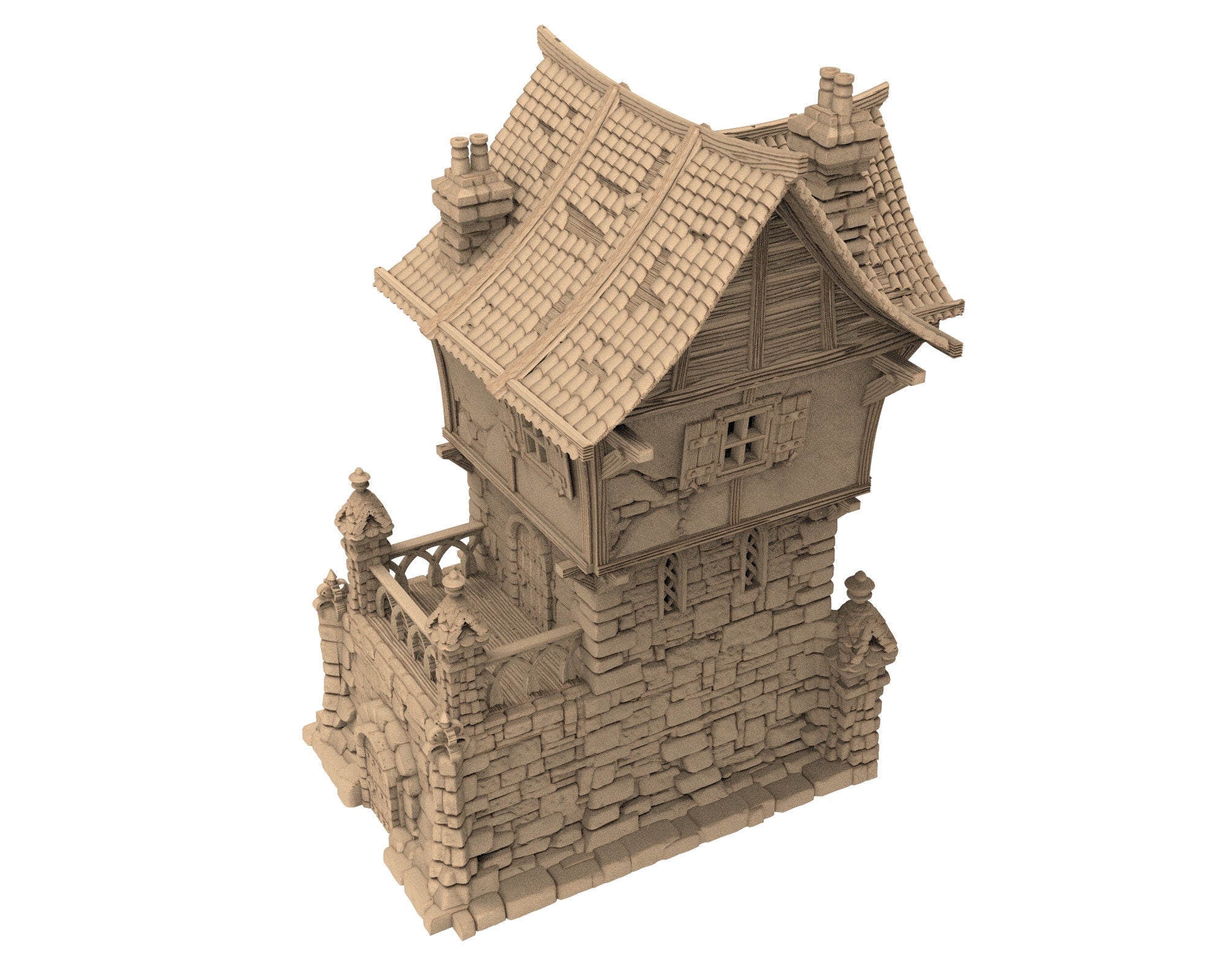 Medieval Town scenery building - Tombstone Residence - PLA for Oldworld, Dungeon & Dragons, Frostgrave, Age of fantasy battle wargame