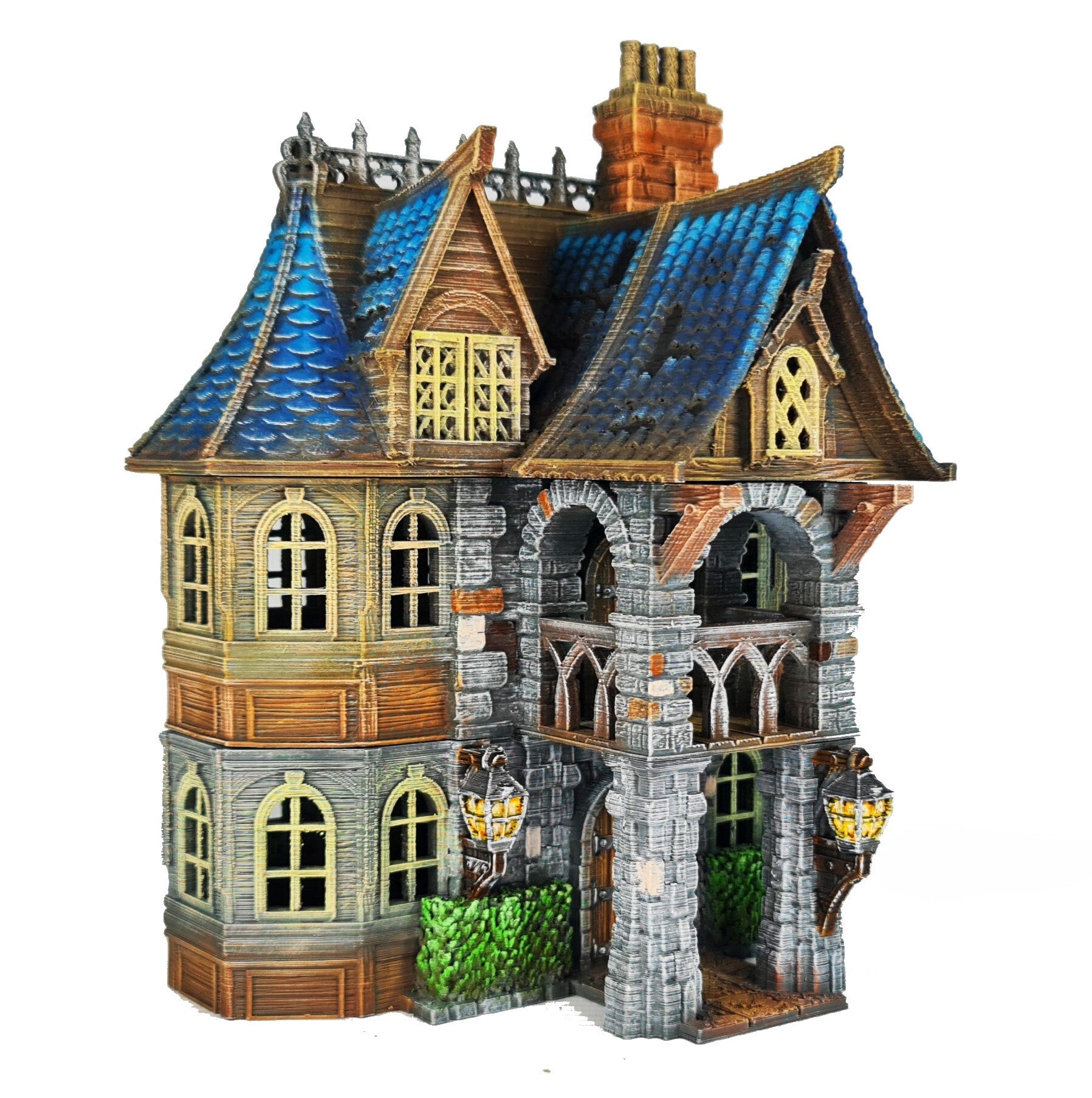 Medieval Town scenery building - Cherrybrook Manor - PLA for Oldworld, Dungeon & Dragons, Frostgrave, Age of fantasy battle skirmish wargame