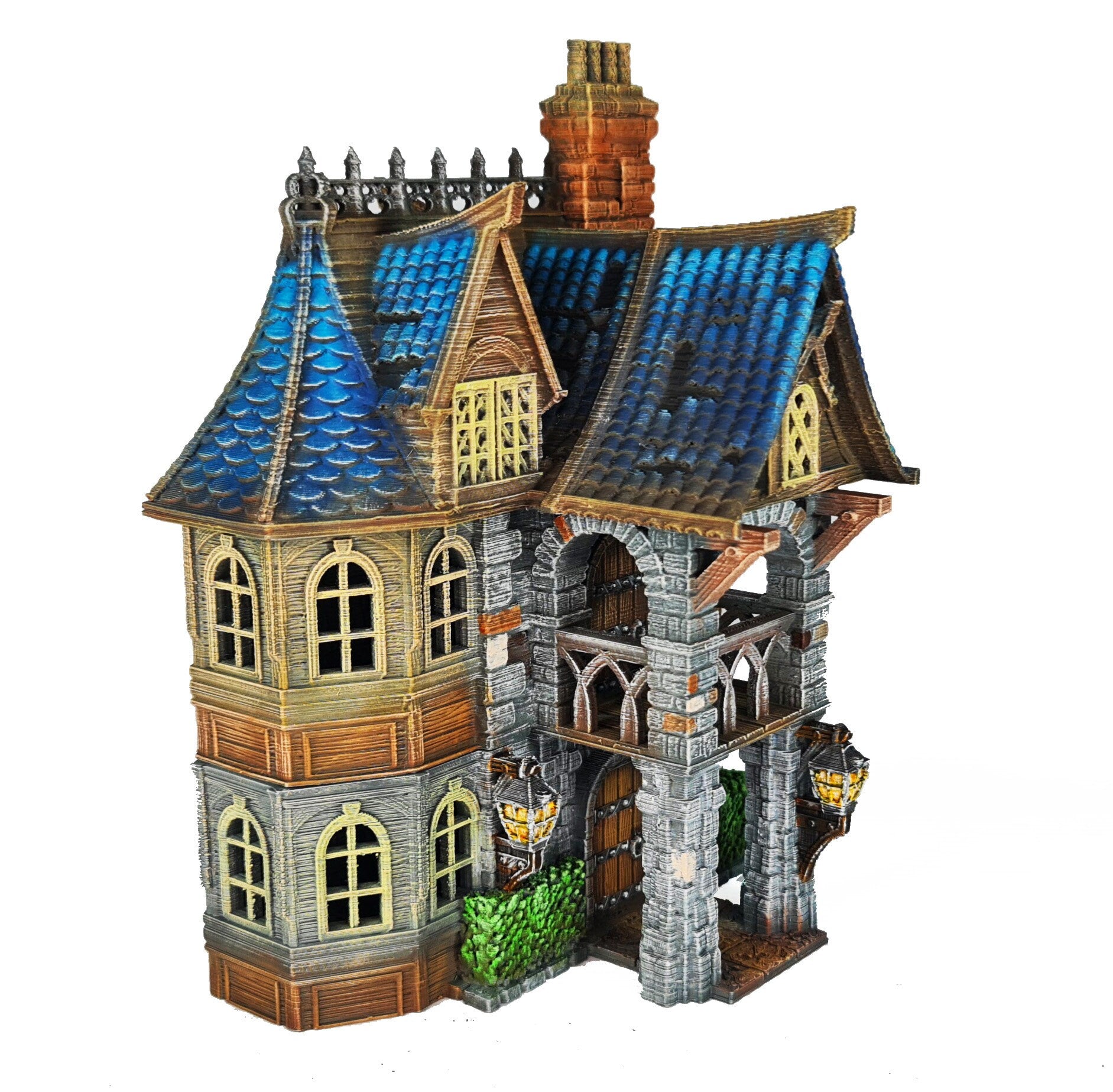 Medieval Town scenery building - Cherrybrook Manor - PLA for Oldworld, Dungeon & Dragons, Frostgrave, Age of fantasy battle skirmish wargame