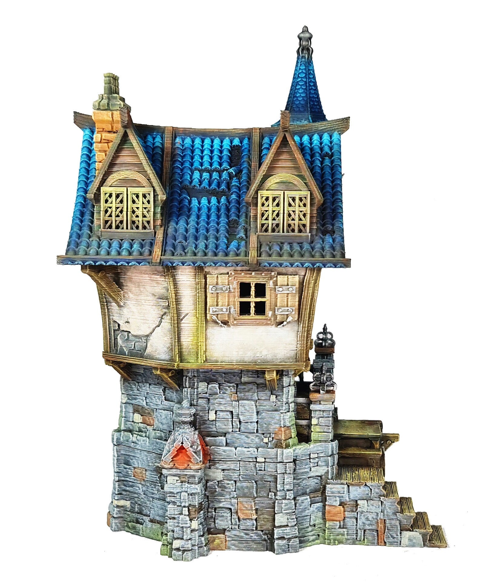 Medieval Town scenery building - Bell Tower Farm - PLA for Oldworld, Dungeon & Dragons, Frostgrave, Age of fantasy battle skirmish wargame