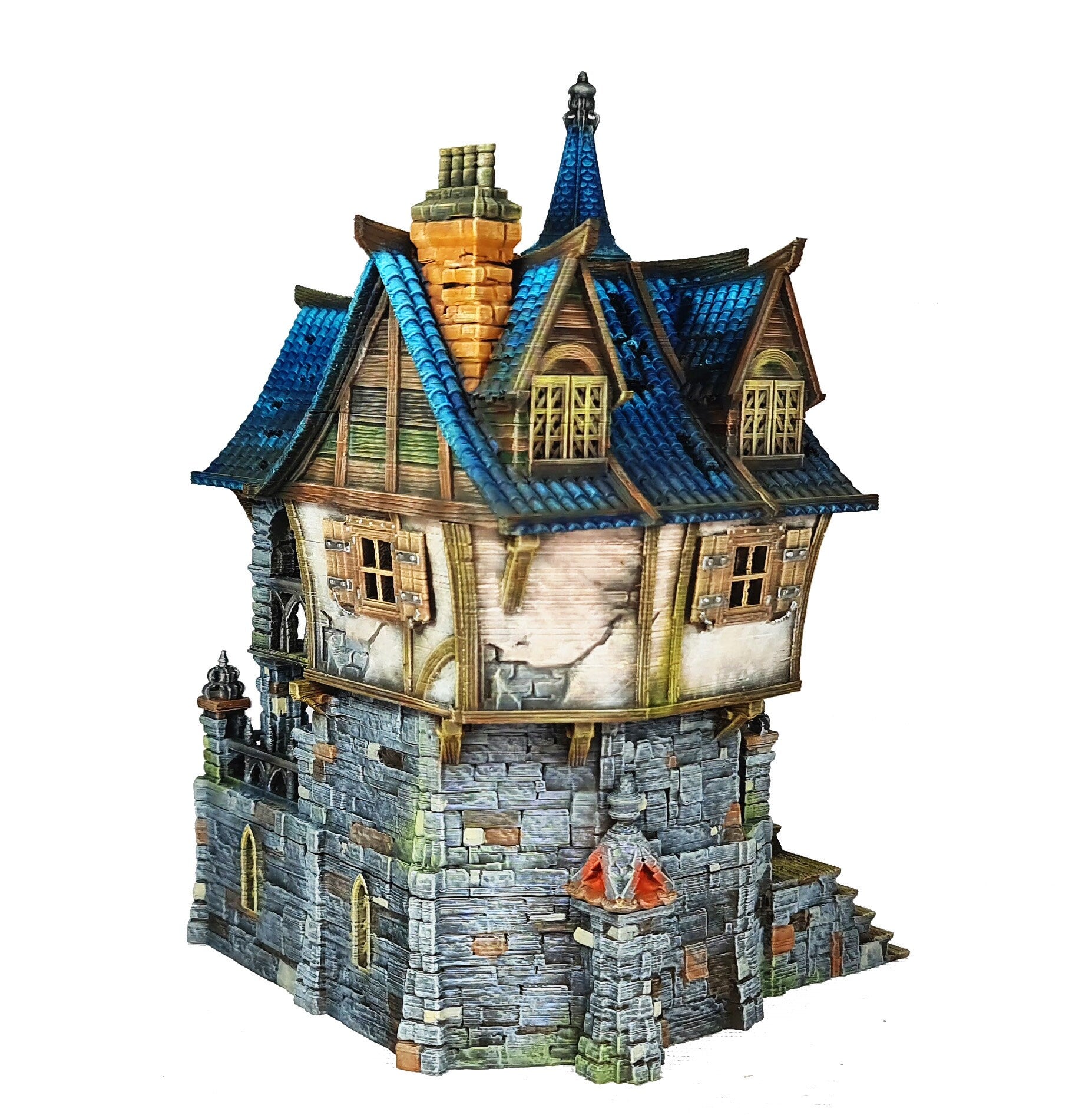 Medieval Town scenery building - Bell Tower Farm - PLA for Oldworld, Dungeon & Dragons, Frostgrave, Age of fantasy battle skirmish wargame