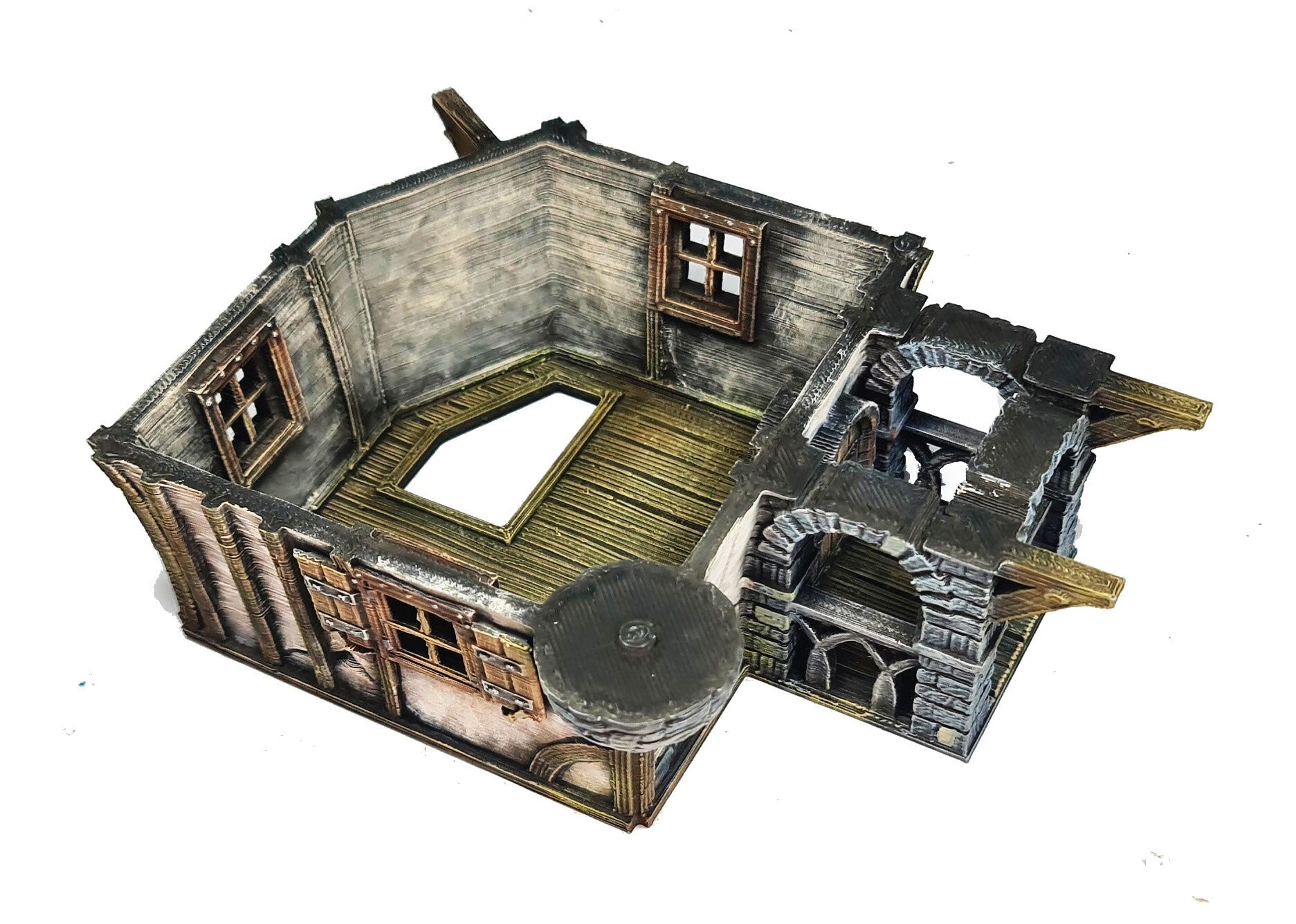 Medieval Town scenery building - Bell Tower Farm - PLA for Oldworld, Dungeon & Dragons, Frostgrave, Age of fantasy battle skirmish wargame