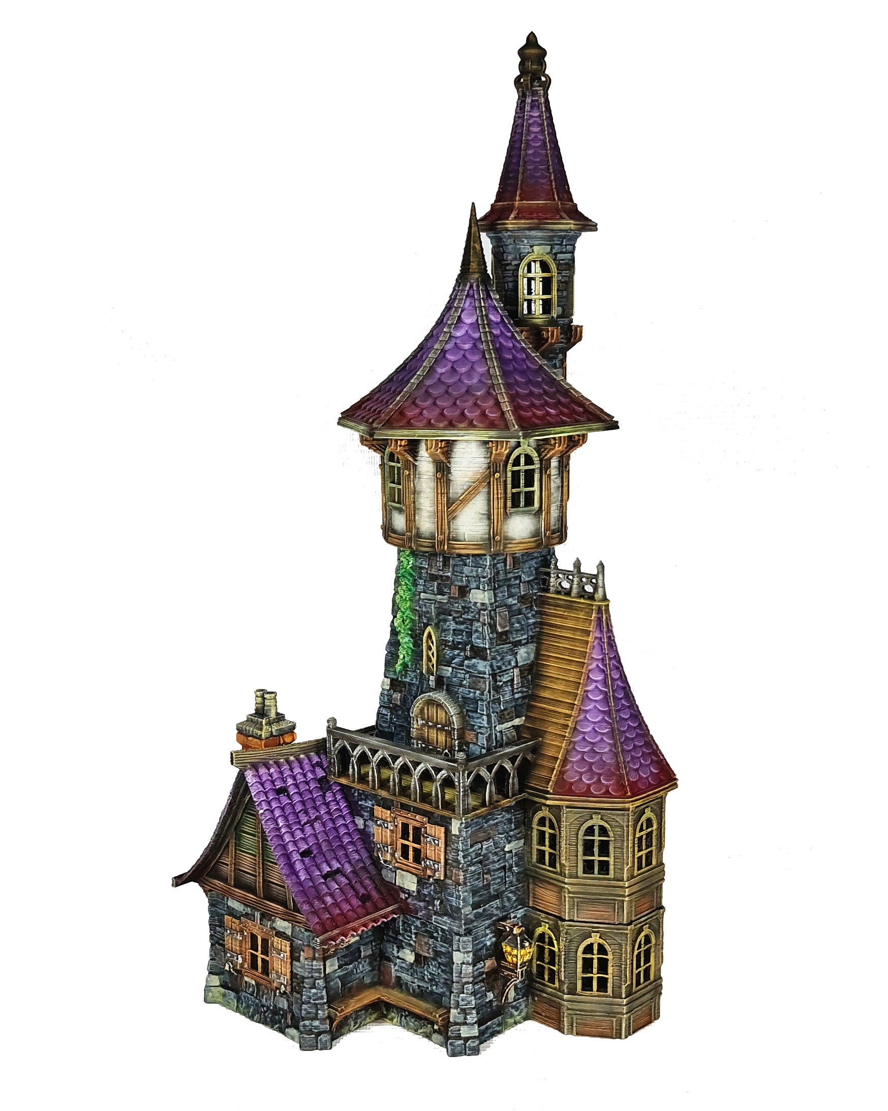 Medieval Town scenery building - Apothecary's Tower - PLA for Oldworld, Dungeon & Dragons, Frostgrave Age of fantasy battle skirmish wargame