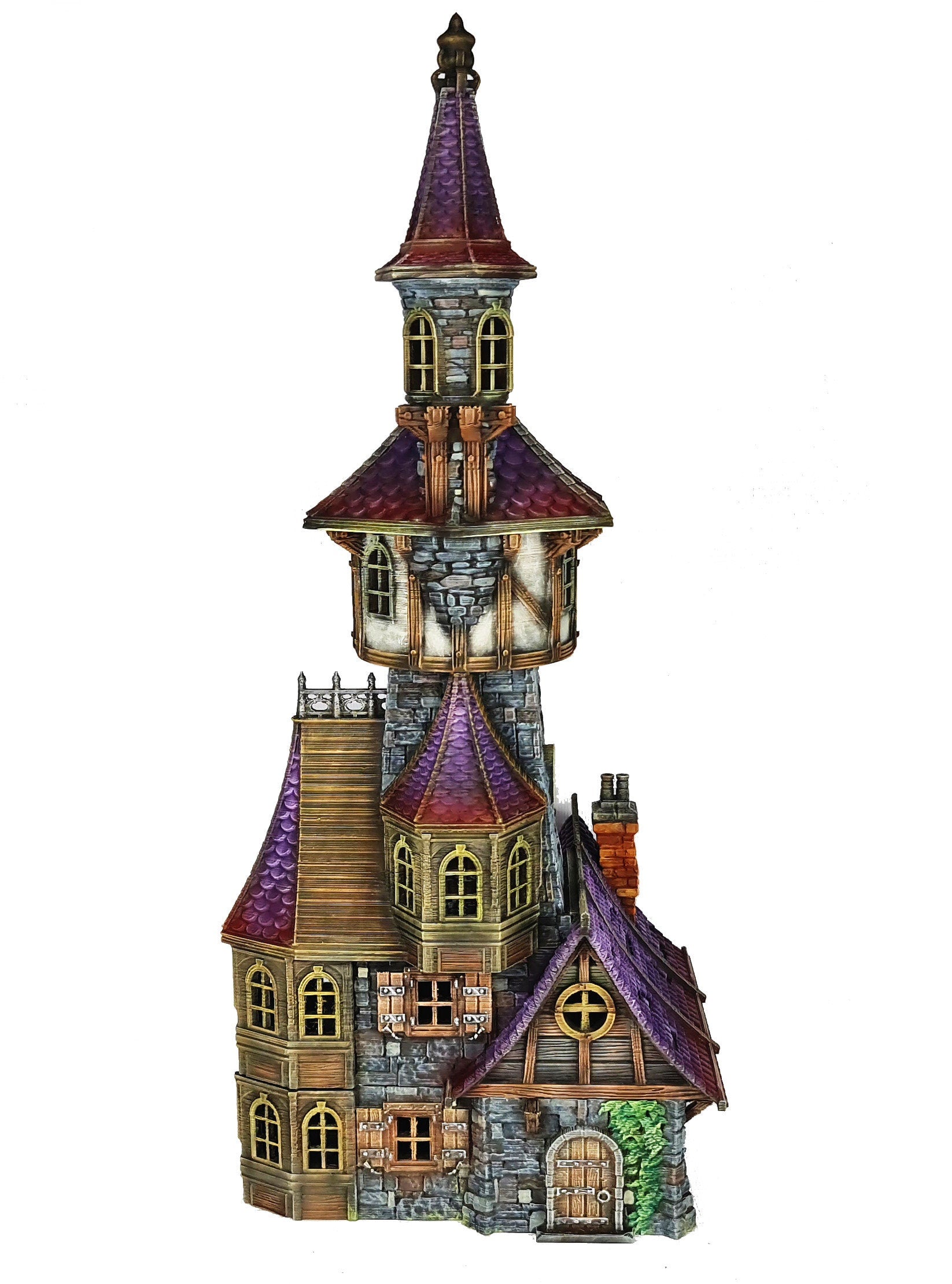 Medieval Town scenery building - Apothecary's Tower - PLA for Oldworld, Dungeon & Dragons, Frostgrave Age of fantasy battle skirmish wargame