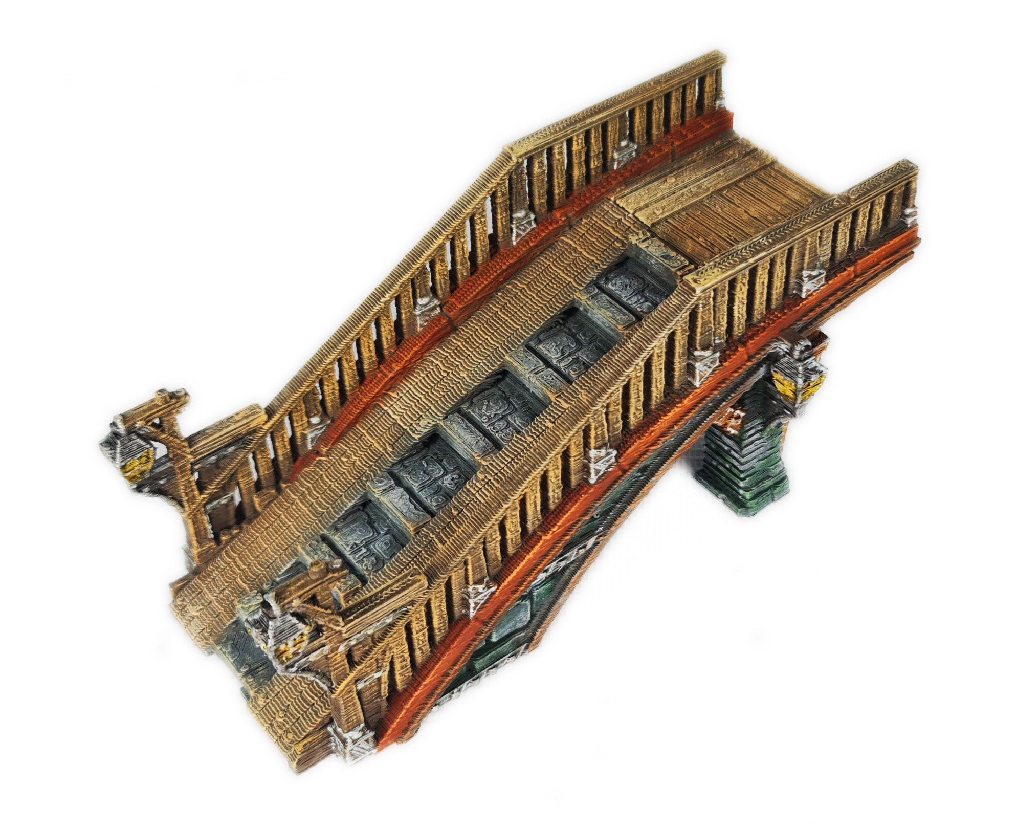 Medieval Town scenery building - Toll bridge - PLA for Oldworld, Dungeon & Dragons, Frostgrave, Age of fantasy battle skirmish wargame