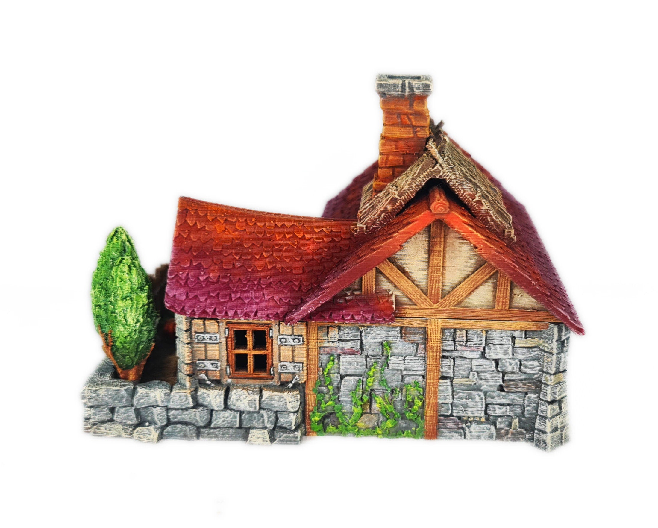 Medieval Town scenery building - Pumpkin Cottage - PLA for Oldworld, Dungeon & Dragons, Frostgrave, Age of fantasy battle skirmish wargame