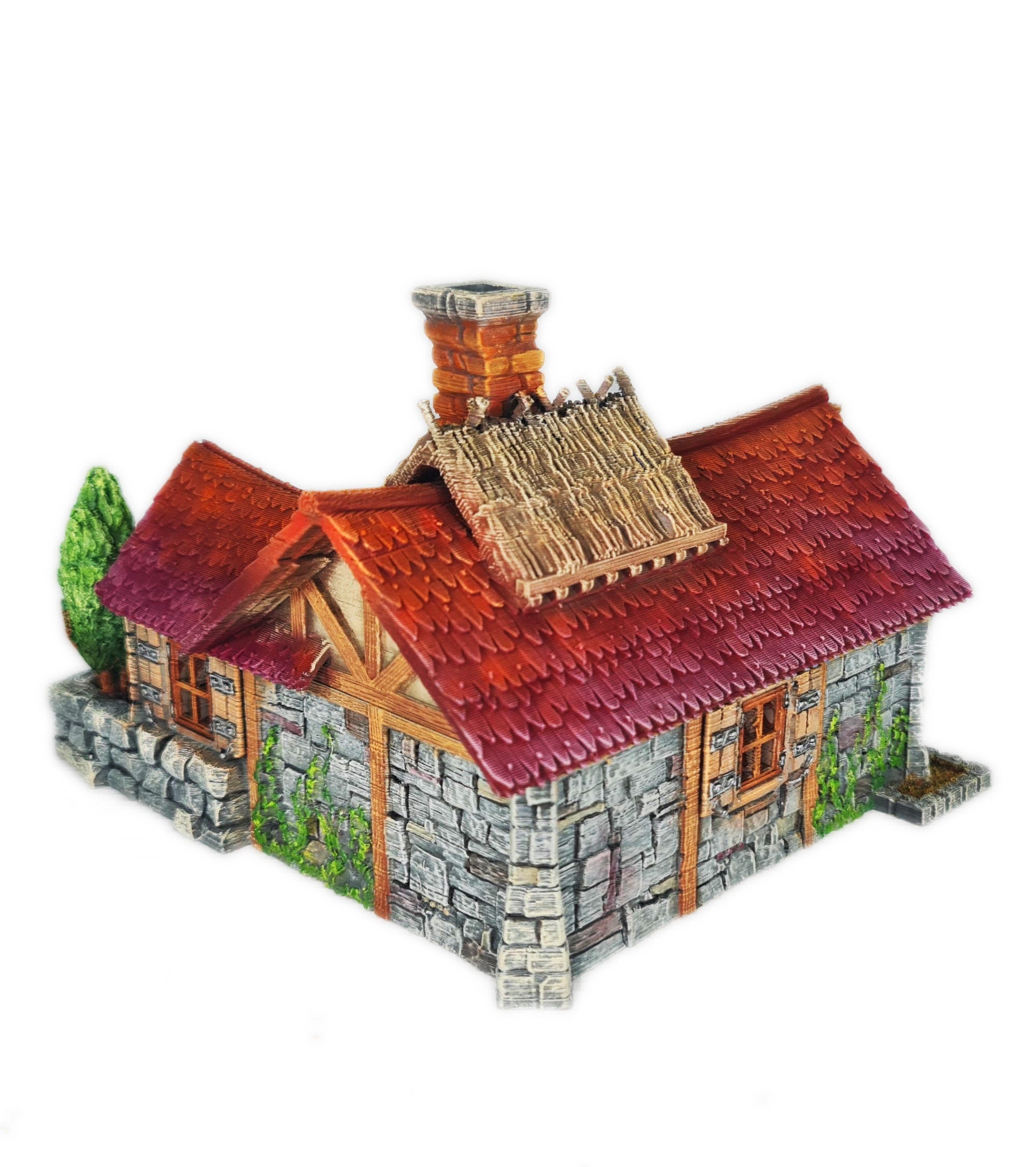 Medieval Town scenery building - Pumpkin Cottage - PLA for Oldworld, Dungeon & Dragons, Frostgrave, Age of fantasy battle skirmish wargame