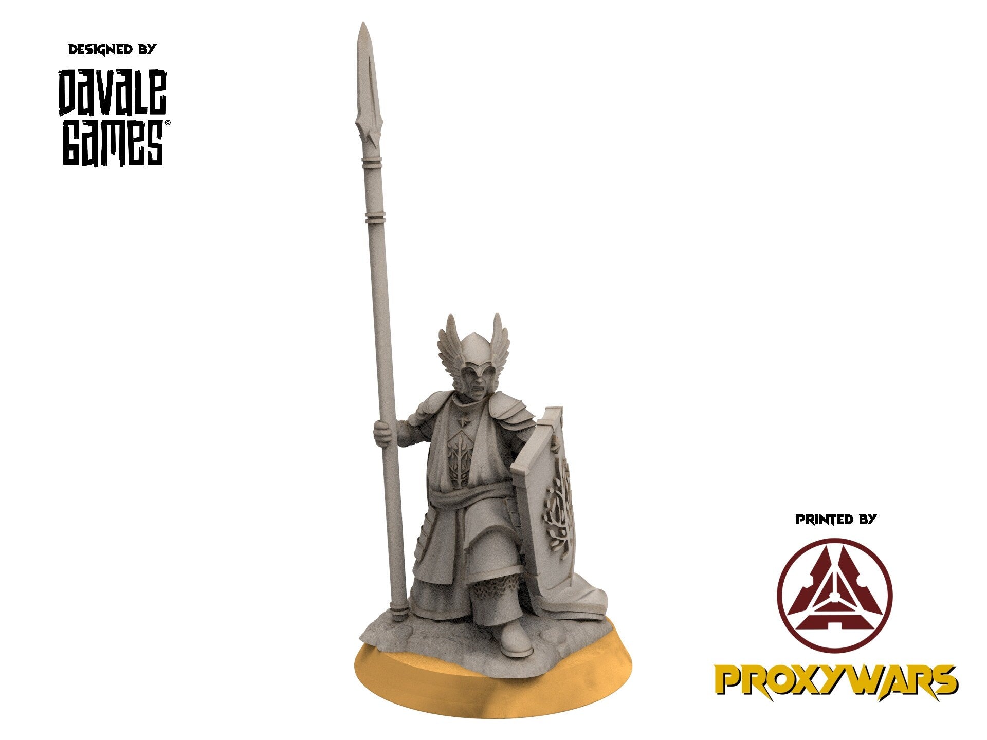 Ornor - Grey Castle 3x Guards of the Grey Tree foot, Banner Protectors of the shire, miniatures for wargame D&D, Lotr...