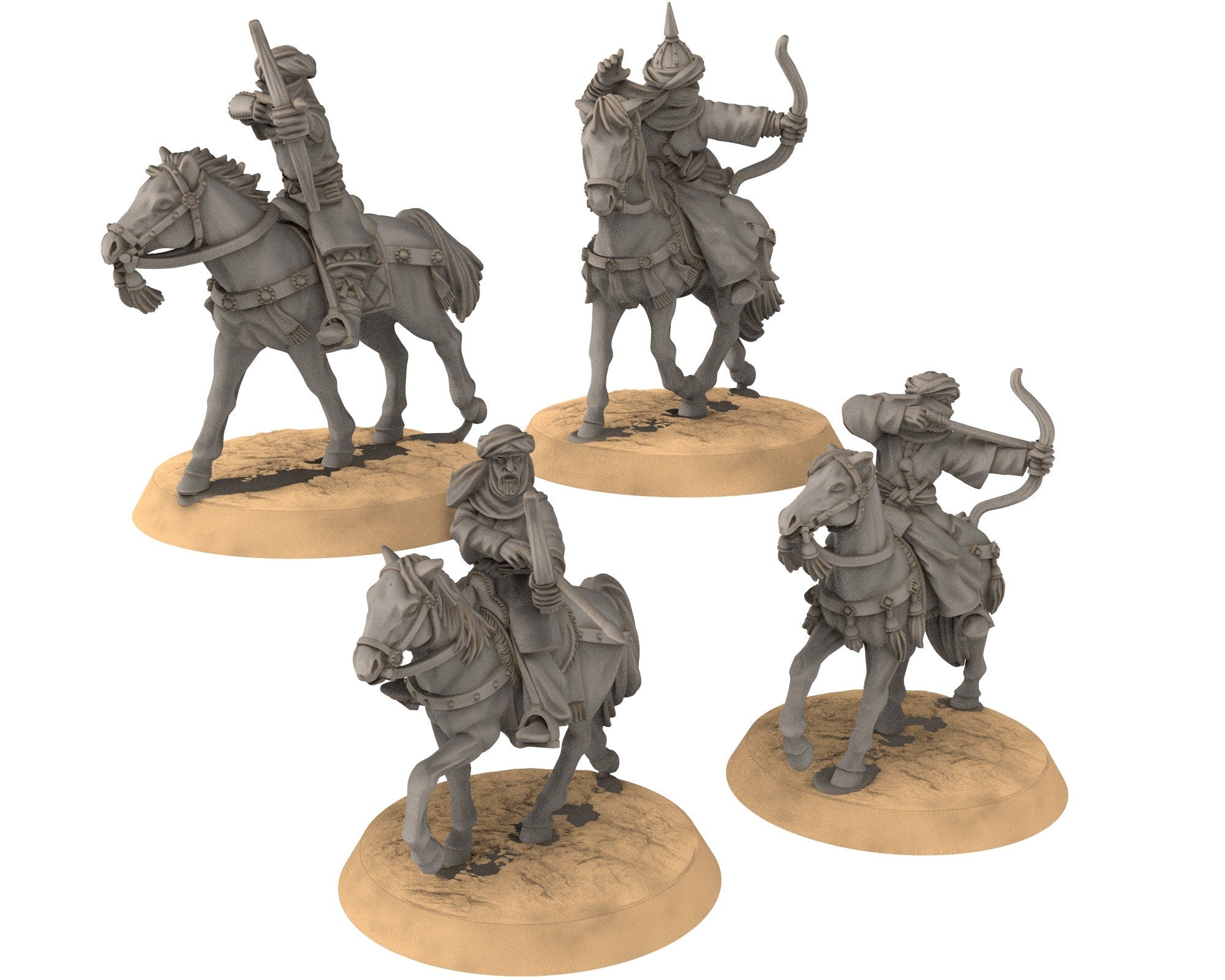 Harad - Southron Cavalry Bundle, Berber nomads, Harad Bedouin Arabs Sarazins Medbury miniatures for wargame D&D, Lotr...