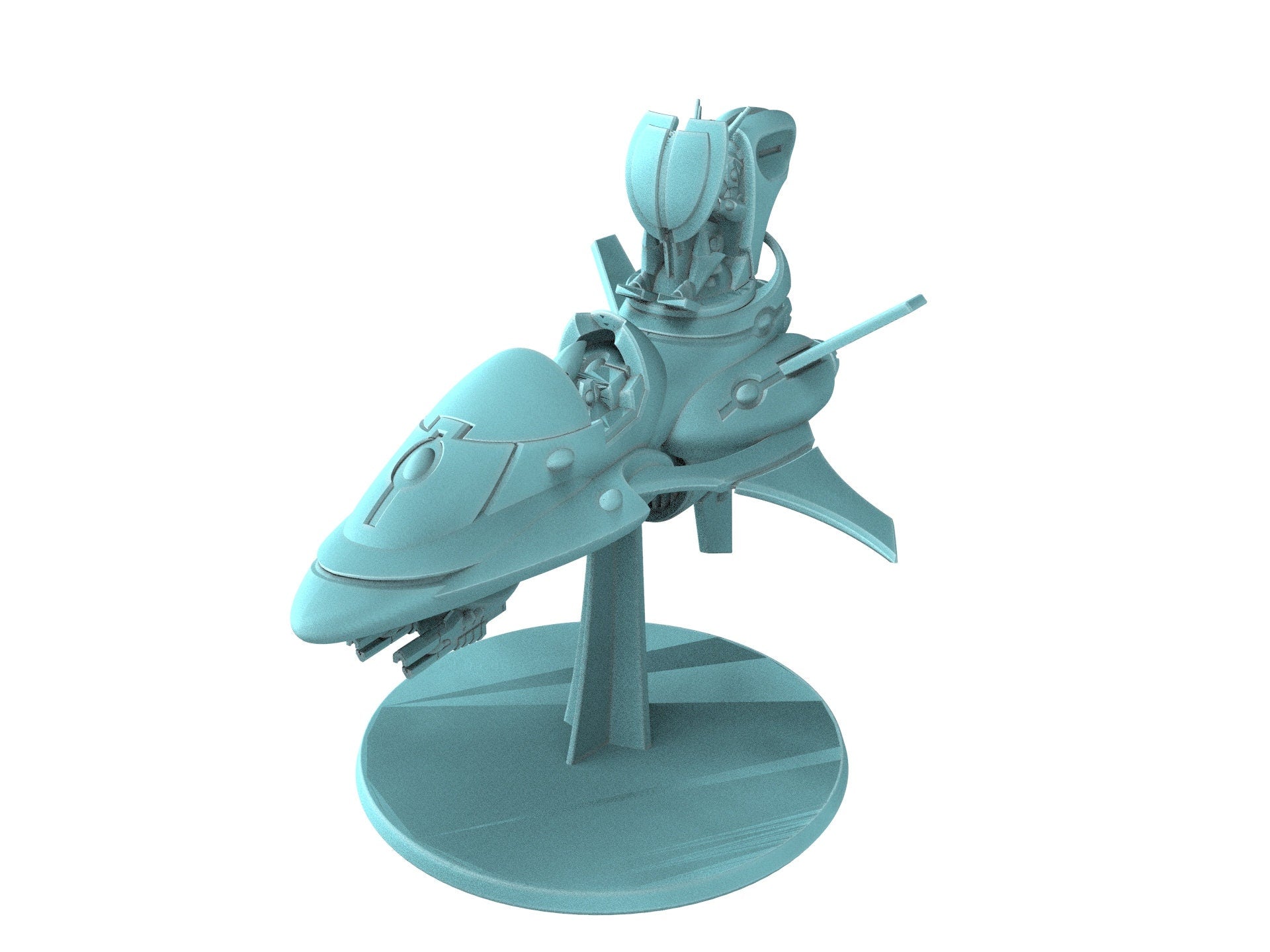 Space Elves - x1 Tech Elves Heavy Jetbike - Tech Elves Edge Miniatures, The Cursed Dimension