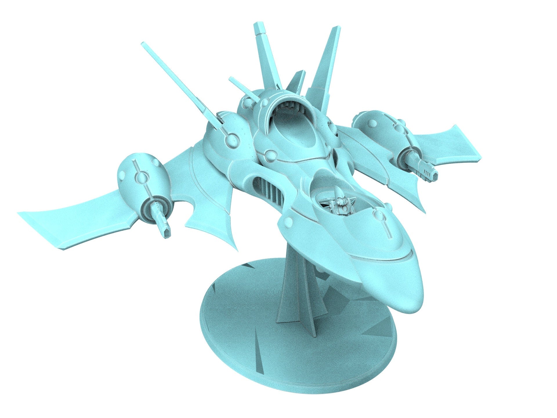 Space Elves - x1 Tech Elves Fighter Bomber - Tech Elves Edge Miniatures, The Cursed Dimension