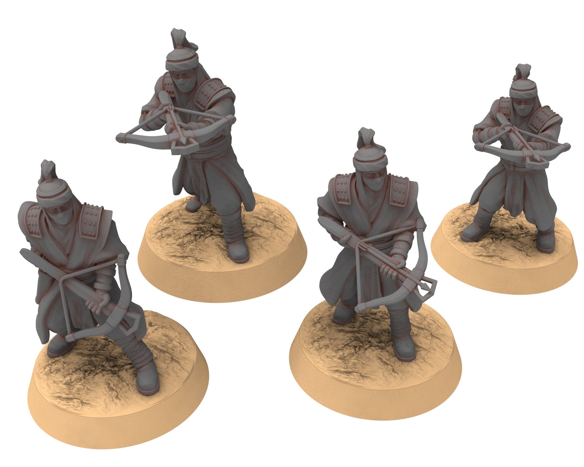 Harad - x5 Treasury Guards, Berber nomads, Harad Bedouin Arabs Sarazins miniatures for wargame D&D, Lotr... Quatermaster3D