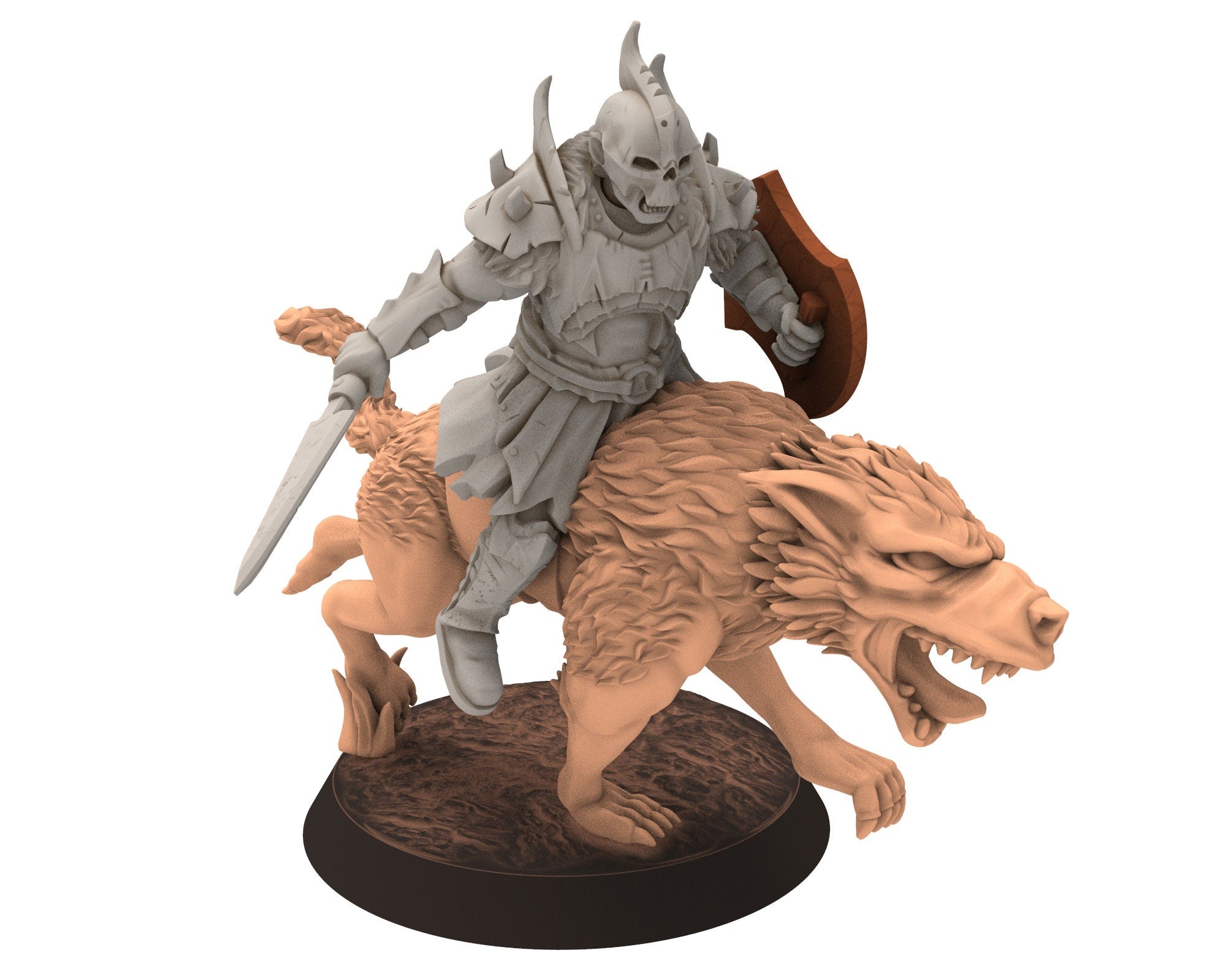 Orc horde - Spearmen warriors warband, Middle rings miniatures for wargame DnD, LOTR, Frostgrave... Modular miniatures Quatermaster3D