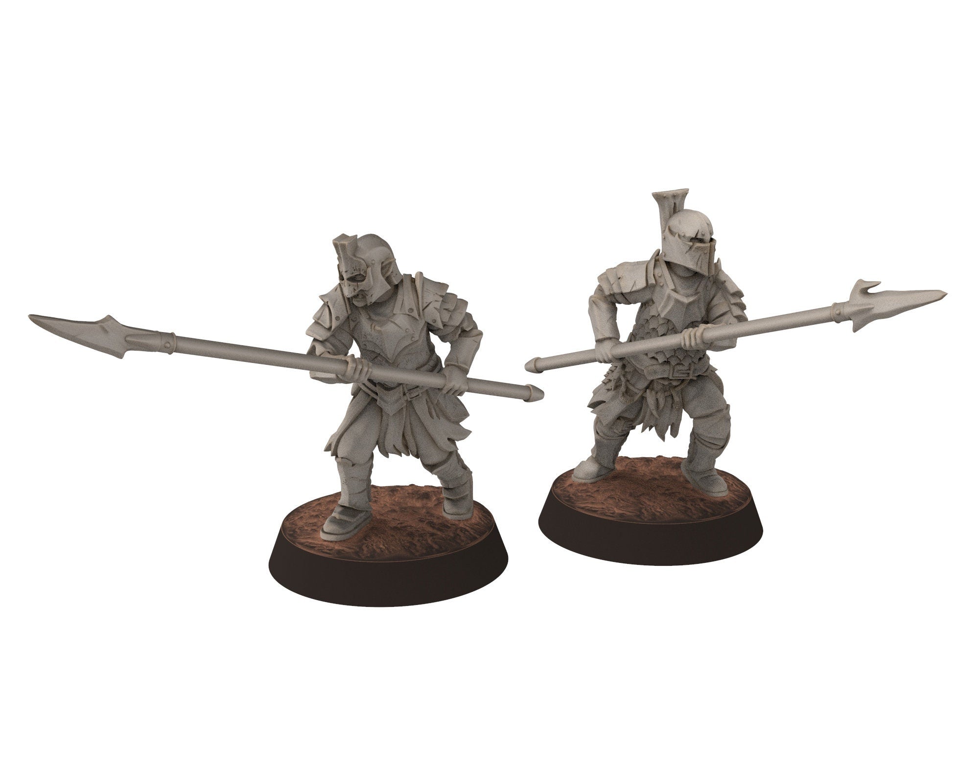 Orc horde - Berserkers warriors warband, Middle rings for wargame D&D, LOTR, Frostgrave... Modular miniatures Quatermaster3D