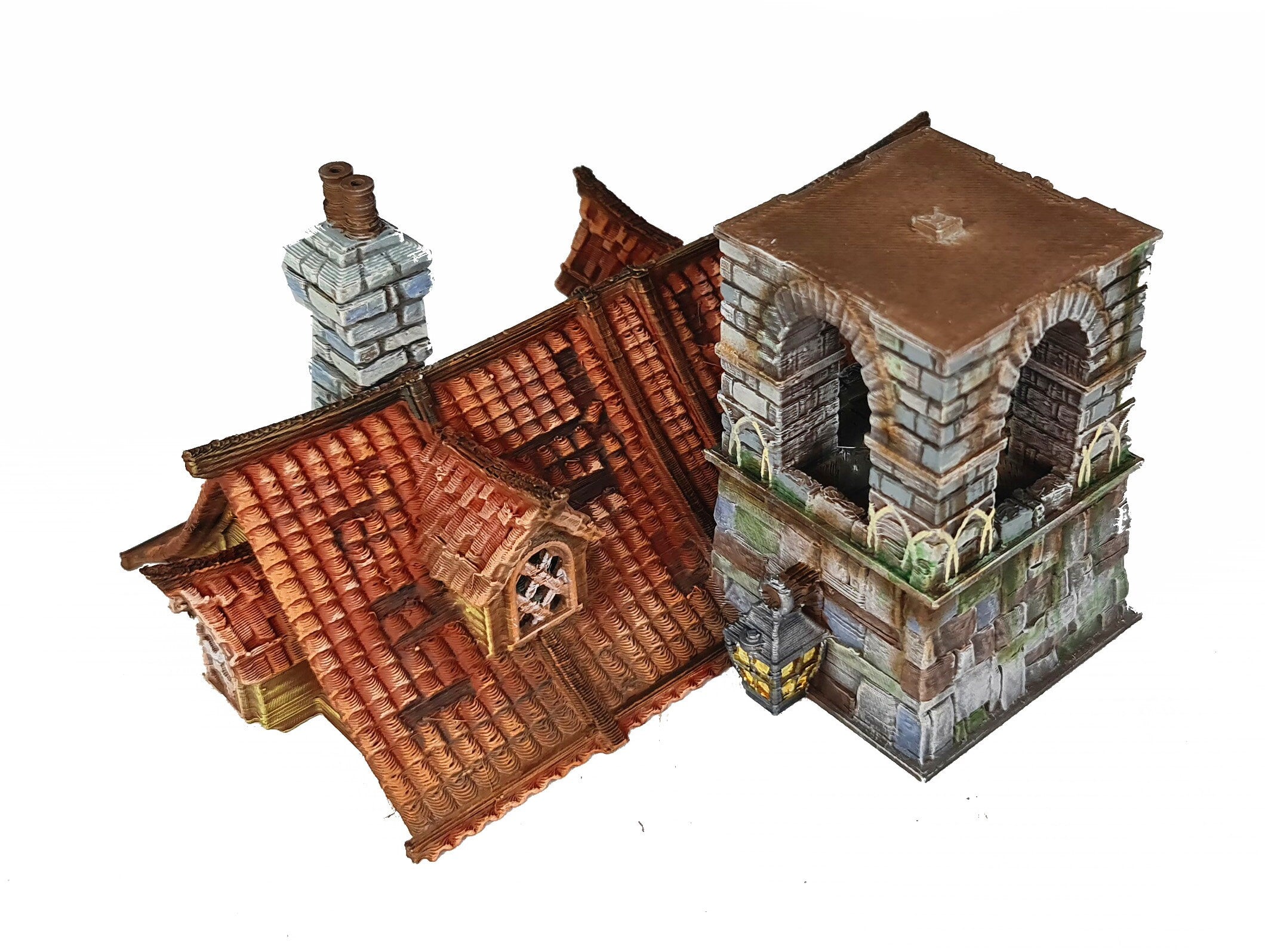 Medieval Town scenery building - Raspberry Dale - PLA for Oldworld, Dungeon & Dragons, Frostgrave, Fantasy battle skirmish wargame