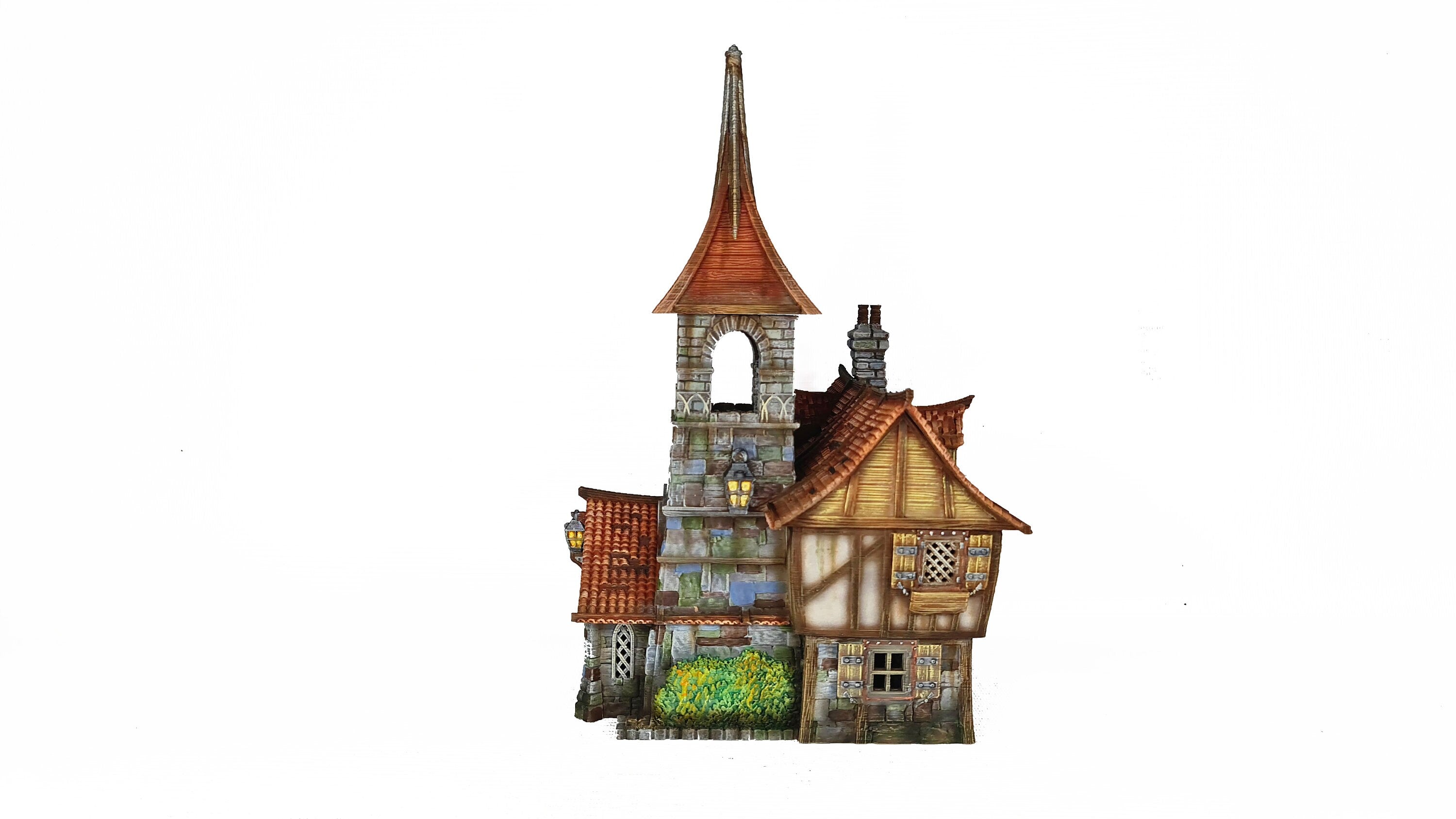 Medieval Town scenery building - Raspberry Dale - PLA for Oldworld, Dungeon & Dragons, Frostgrave, Fantasy battle skirmish wargame