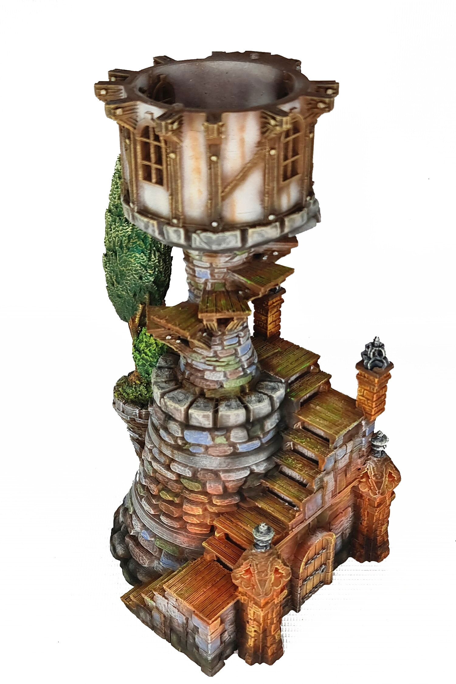 Medieval Town scenery building - Steeple Manor - PLA for Oldworld, Dungeon & Dragons, Frostgrave, Fantasy battle skirmish wargame