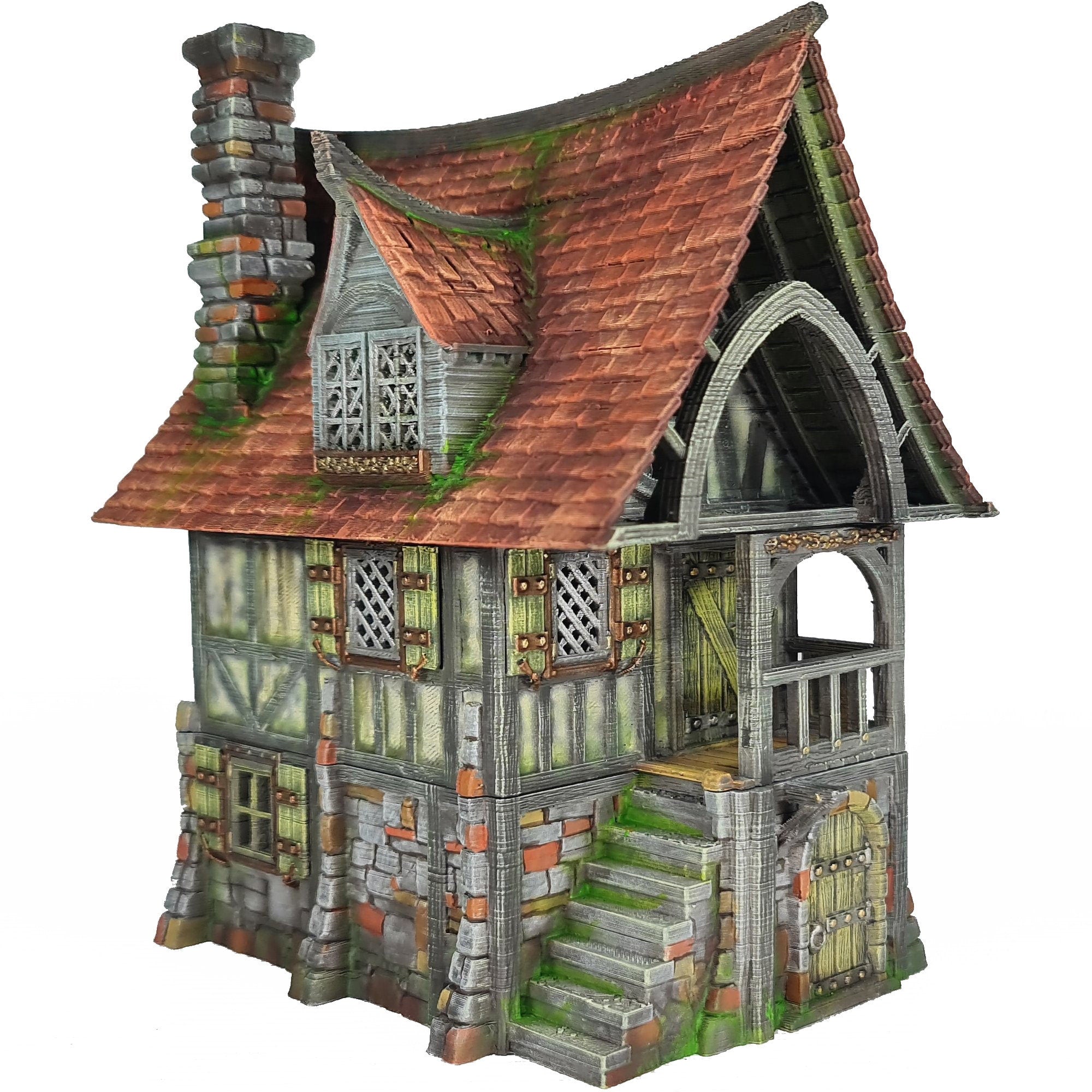 Medieval Town scenery building - Beetroot House - PLA for Oldworld, Dungeon & Dragons, Frostgrave, Fantasy battle skirmish wargame