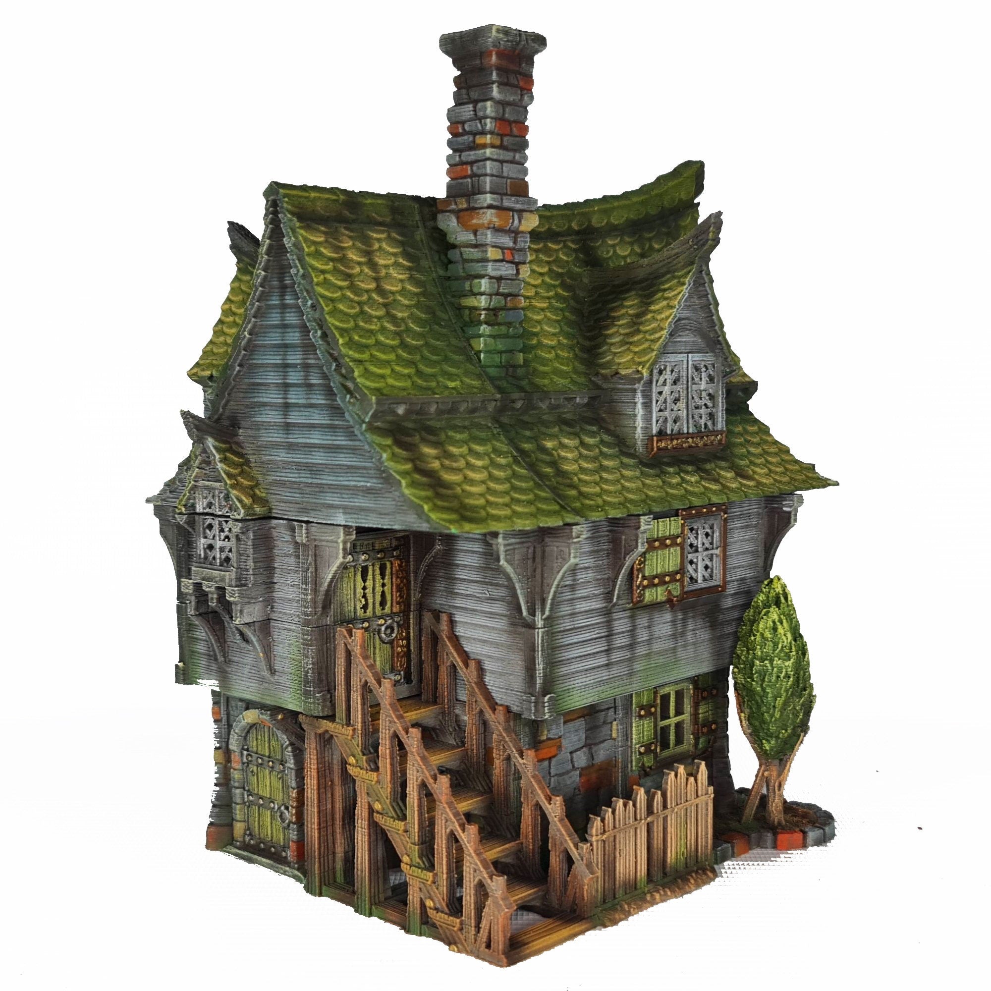 Medieval Town scenery building - Cabaggetop Manor - PLA for Oldworld, Dungeon & Dragons, Frostgrave, Fantasy battle skirmish wargame