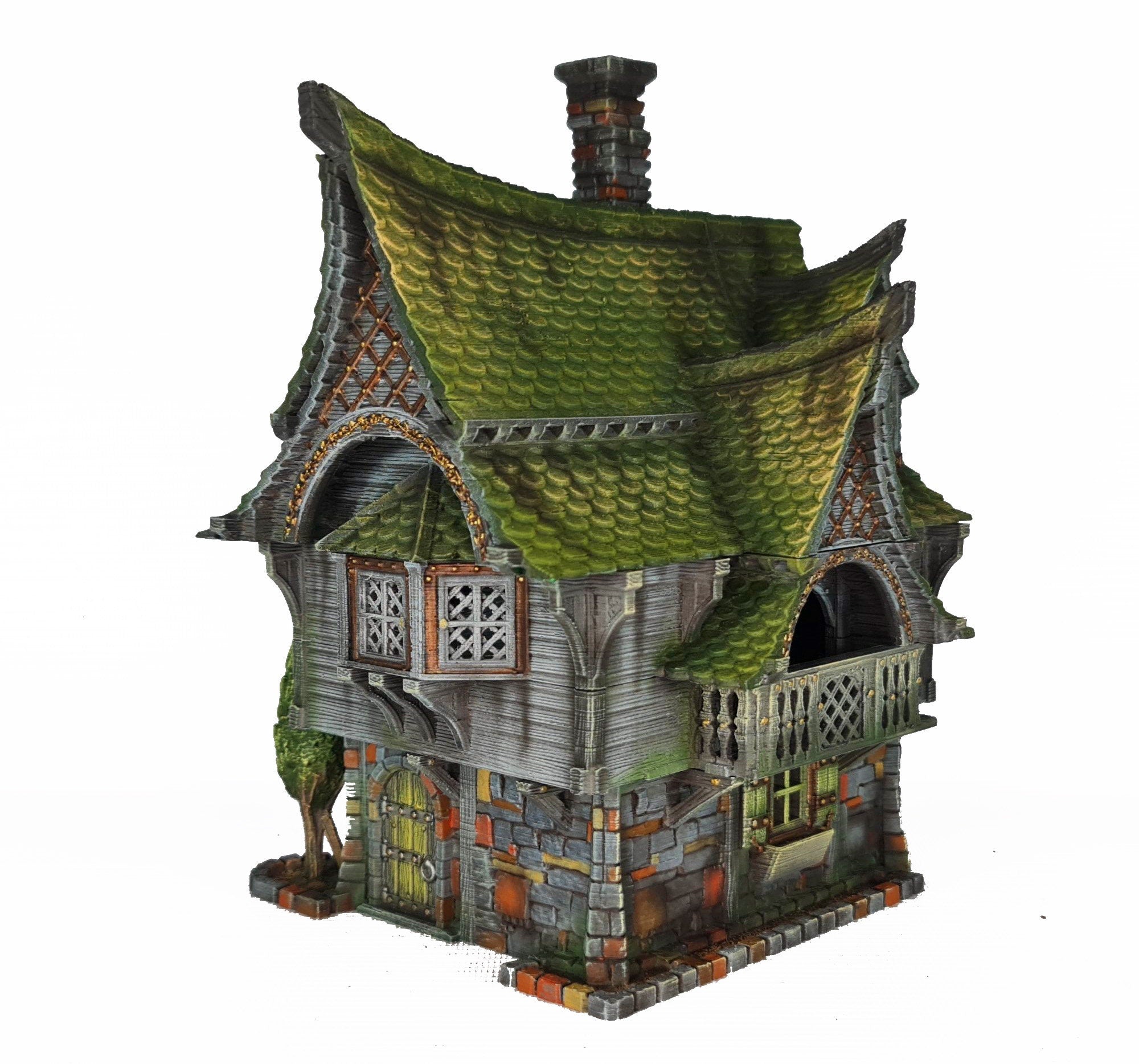 Medieval Town scenery building - Cabaggetop Manor - PLA for Oldworld, Dungeon & Dragons, Frostgrave, Fantasy battle skirmish wargame