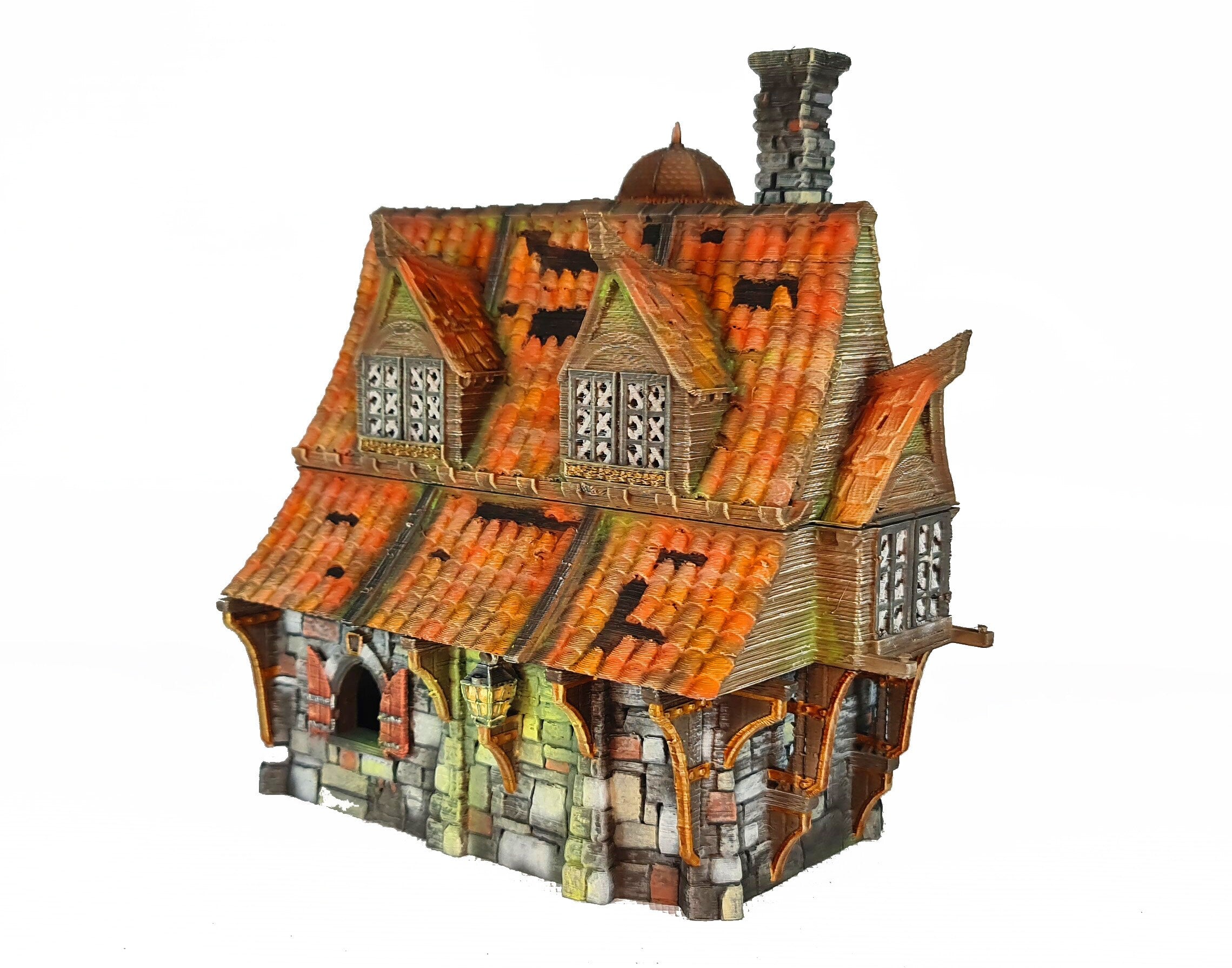 Medieval Town scenery building - Grimmsdale Manor - PLA for Oldworld, Dungeon & Dragons, Frostgrave, Fantasy battle, skirmish wargame