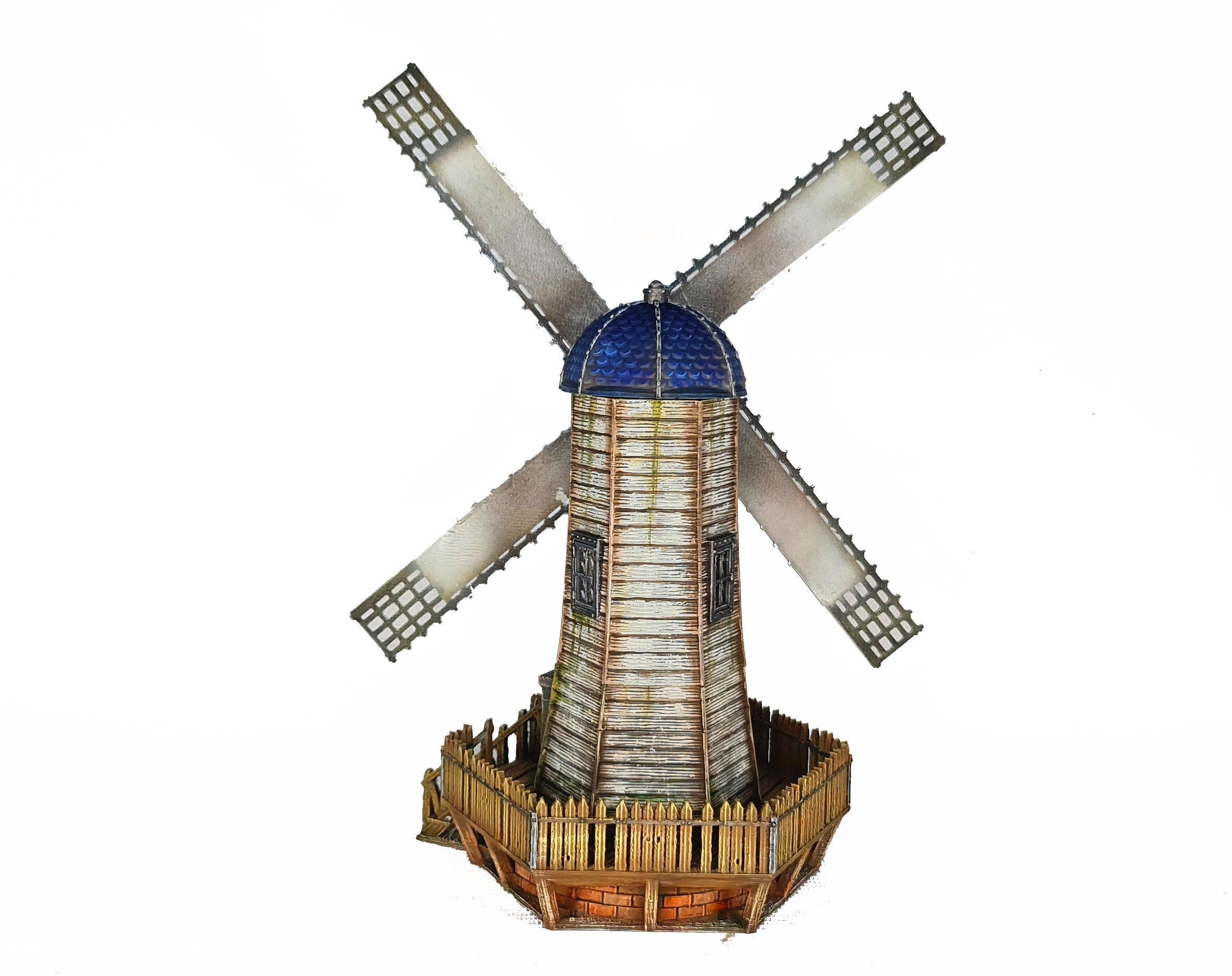 Medieval Town scenery building - Windmill - PLA for Oldworld, Dungeon & Dragons, Frostgrave, Fantasy battle, skirmish wargame