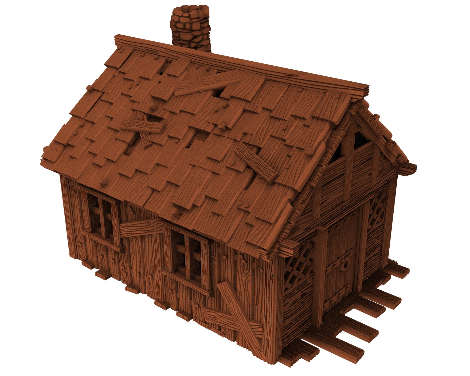 Medieval Town scenery building - Lumberjack Hut - PLA for Oldworld, Dungeon & Dragons, Frostgrave, Fantasy battle, skirmish wargame