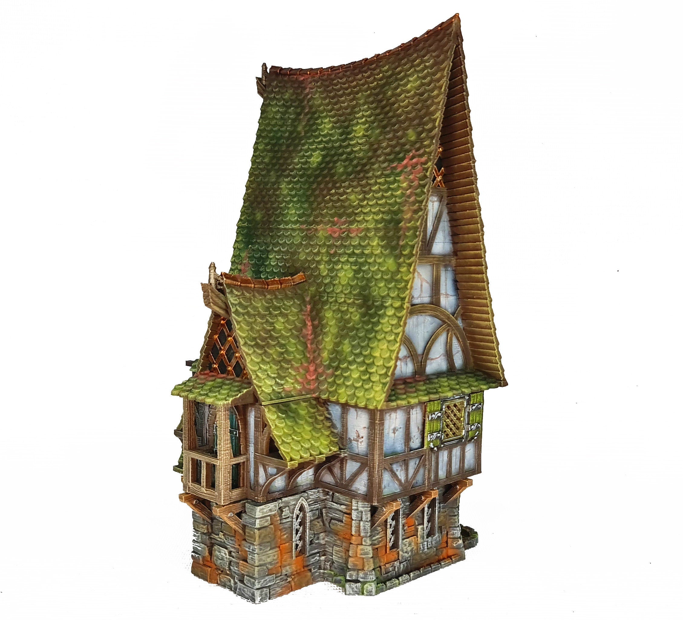 Medieval Town scenery building - The Toblerone - PLA for Oldworld, Dungeon & Dragons, Frostgrave, Fantasy battle, skirmish wargame