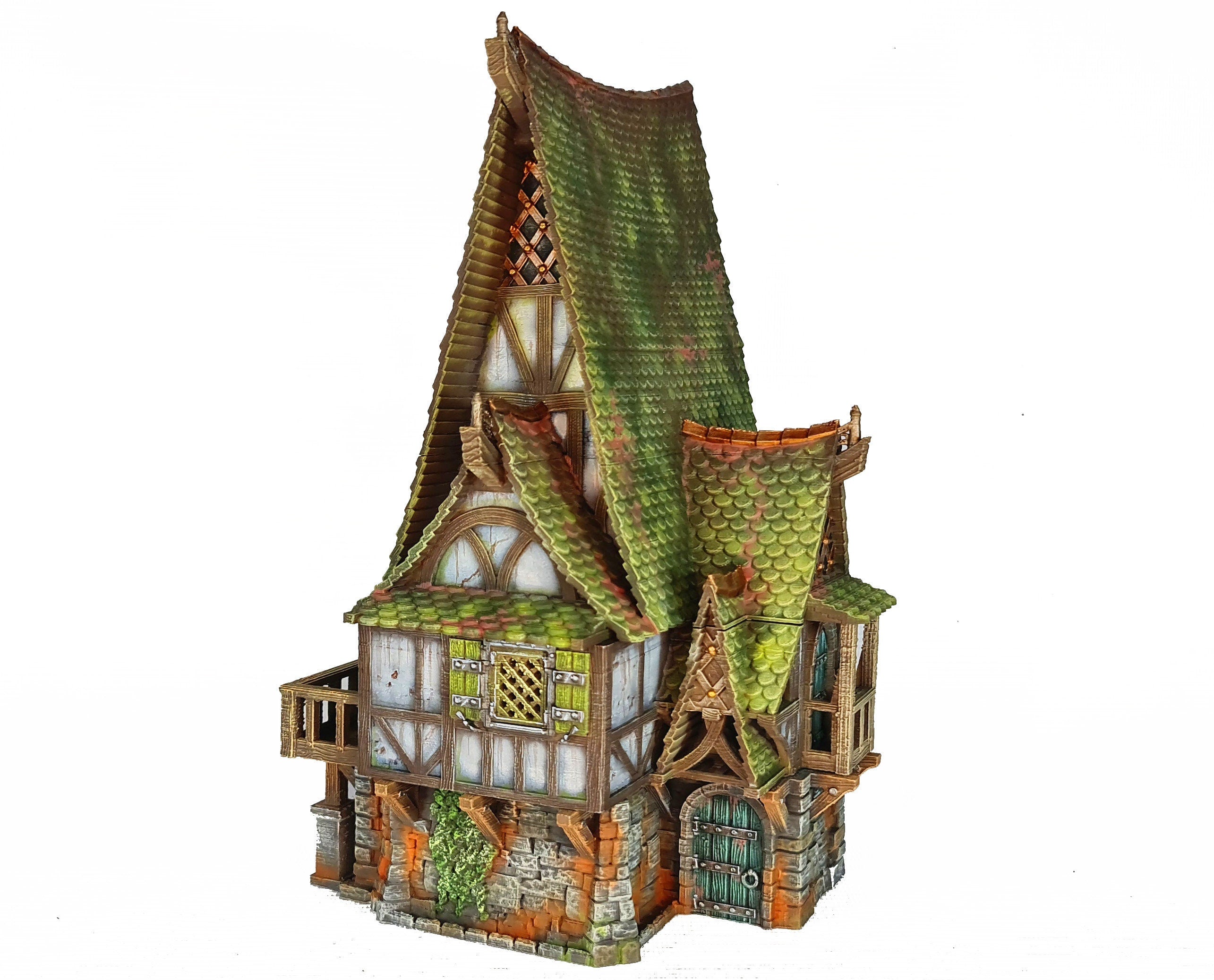 Medieval Town scenery building - The Toblerone - PLA for Oldworld, Dungeon & Dragons, Frostgrave, Fantasy battle, skirmish wargame