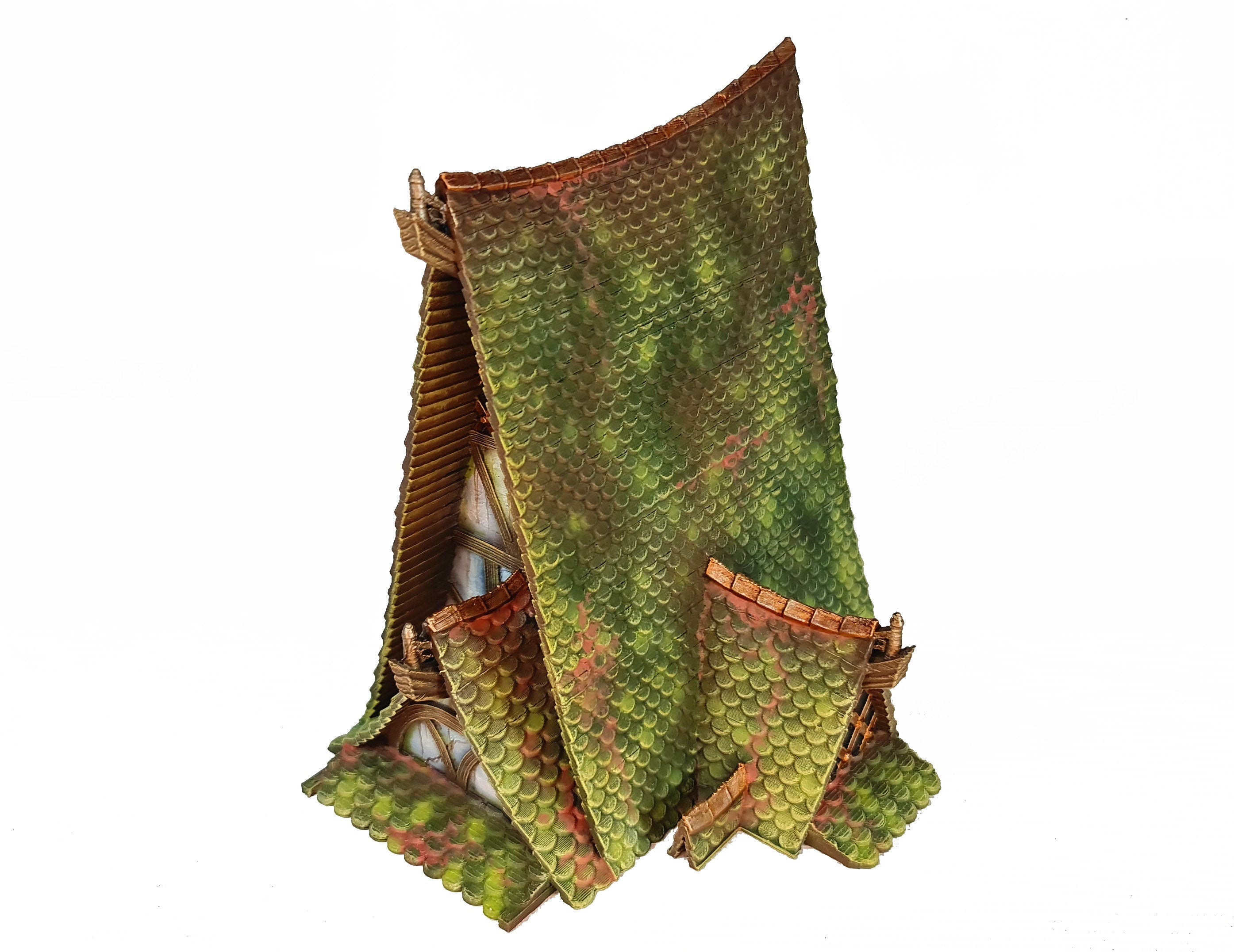 Medieval Town scenery building - The Toblerone - PLA for Oldworld, Dungeon & Dragons, Frostgrave, Fantasy battle, skirmish wargame