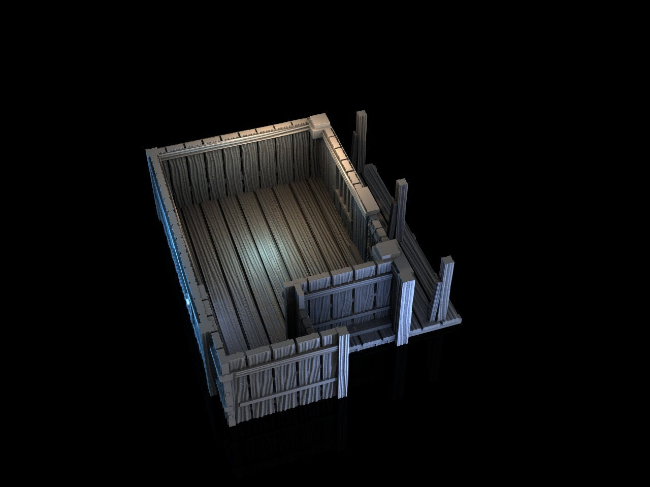 Medieval Town scenery building - House In Ruins - PLA for Oldworld, Dungeon & Dragons, Frostgrave, Fantasy battle, skirmish wargame