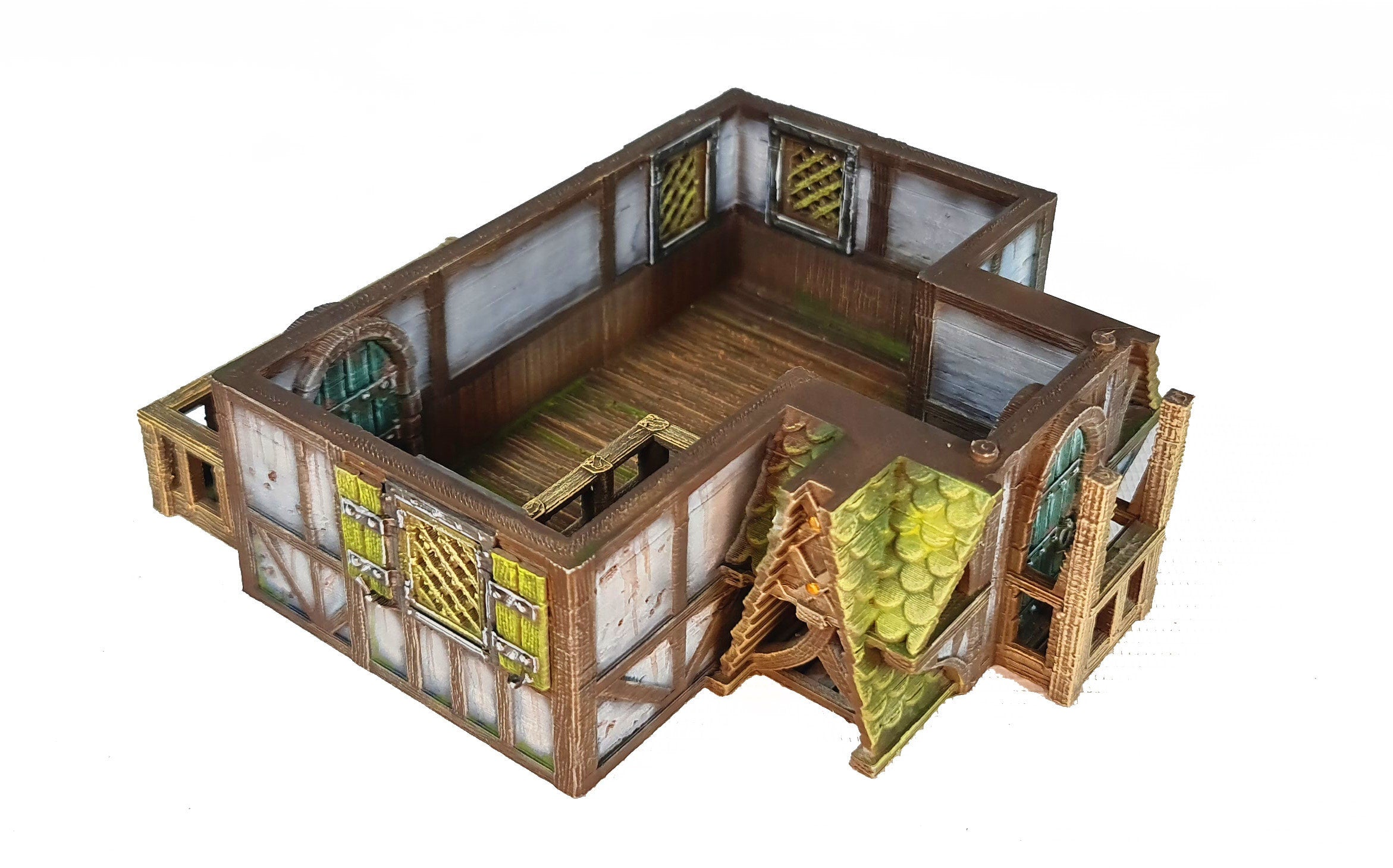 Medieval Town scenery building - River Master's Hut - PLA for Oldworld, Dungeon & Dragons, Frostgrave, Fantasy battle, skirmish wargame