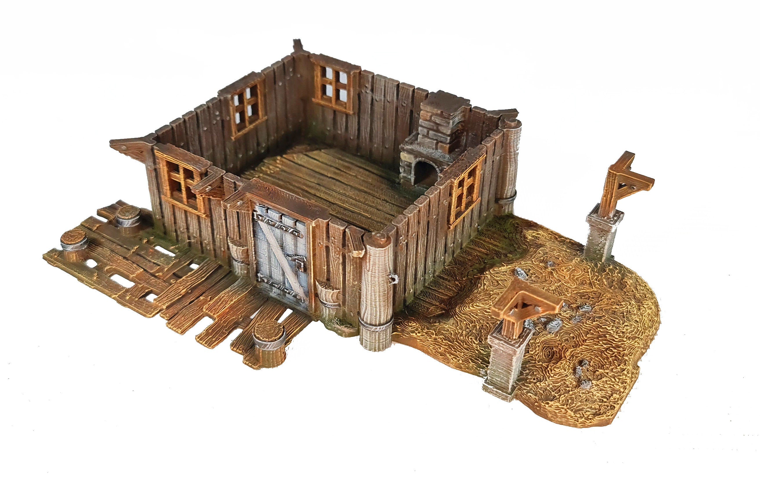 Medieval Town scenery building - River Master's Hut - PLA for Oldworld, Dungeon & Dragons, Frostgrave, Fantasy battle, skirmish wargame