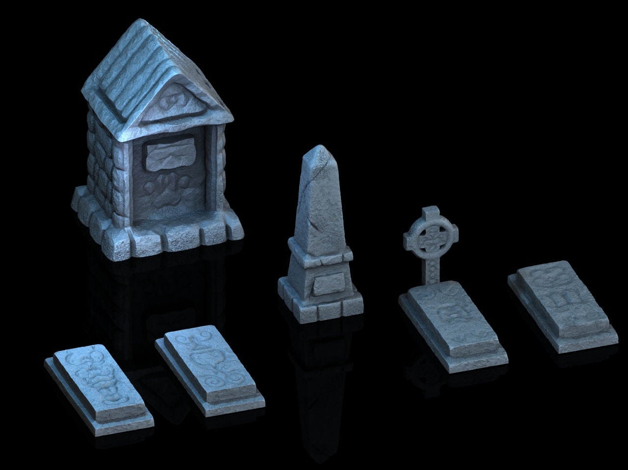 Medieval Town scenery building - Lychgate Graveyard - PLA for Oldworld, Dungeon & Dragons, Frostgrave, Fantasy battle, skirmish wargame