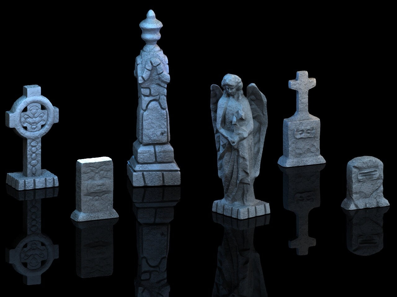 Medieval Town scenery building - Ruined Cloister - PLA for Oldworld, Dungeon & Dragons, Frostgrave, Fantasy battle, skirmish wargame