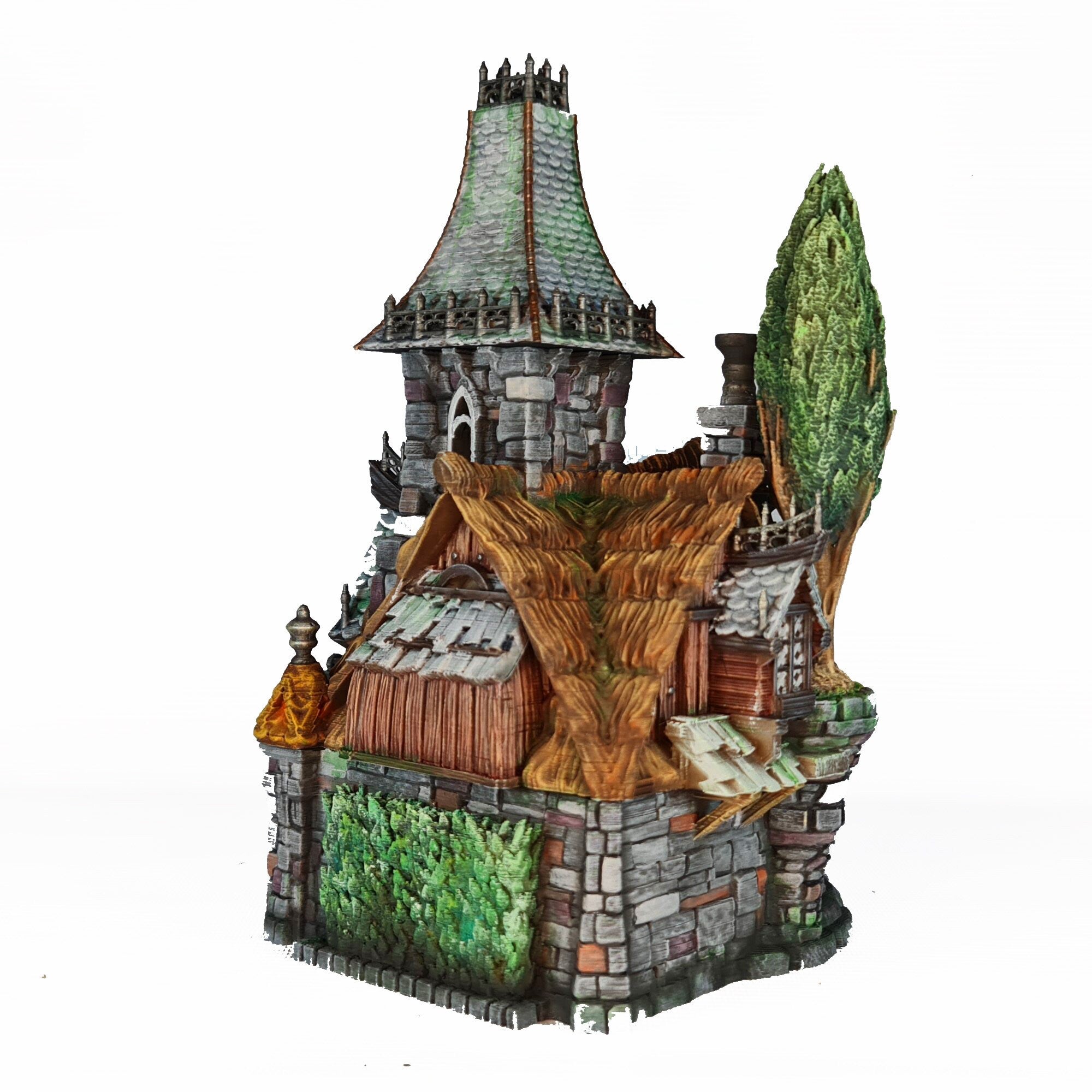 Medieval Town scenery building - Rector's Manor - PLA for Oldworld, Dungeon & Dragons, Frostgrave, Fantasy battle, skirmish wargame