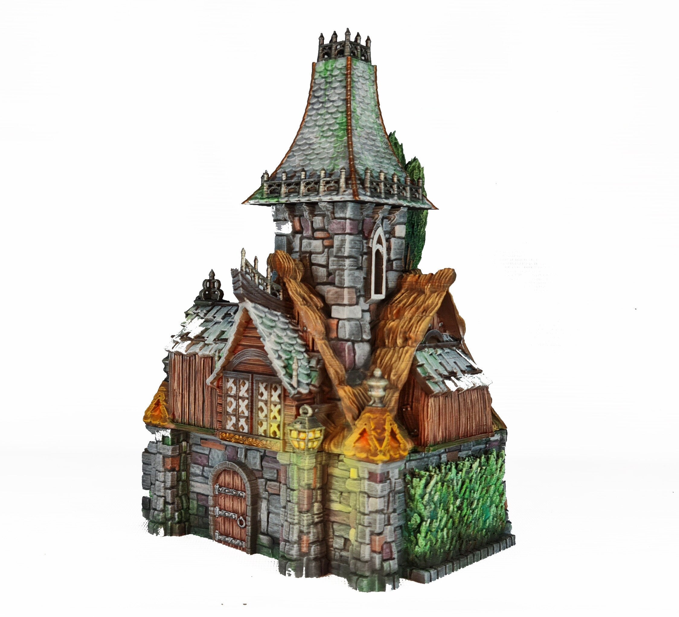 Medieval Town scenery building - Rector's Manor - PLA for Oldworld, Dungeon & Dragons, Frostgrave, Fantasy battle, skirmish wargame