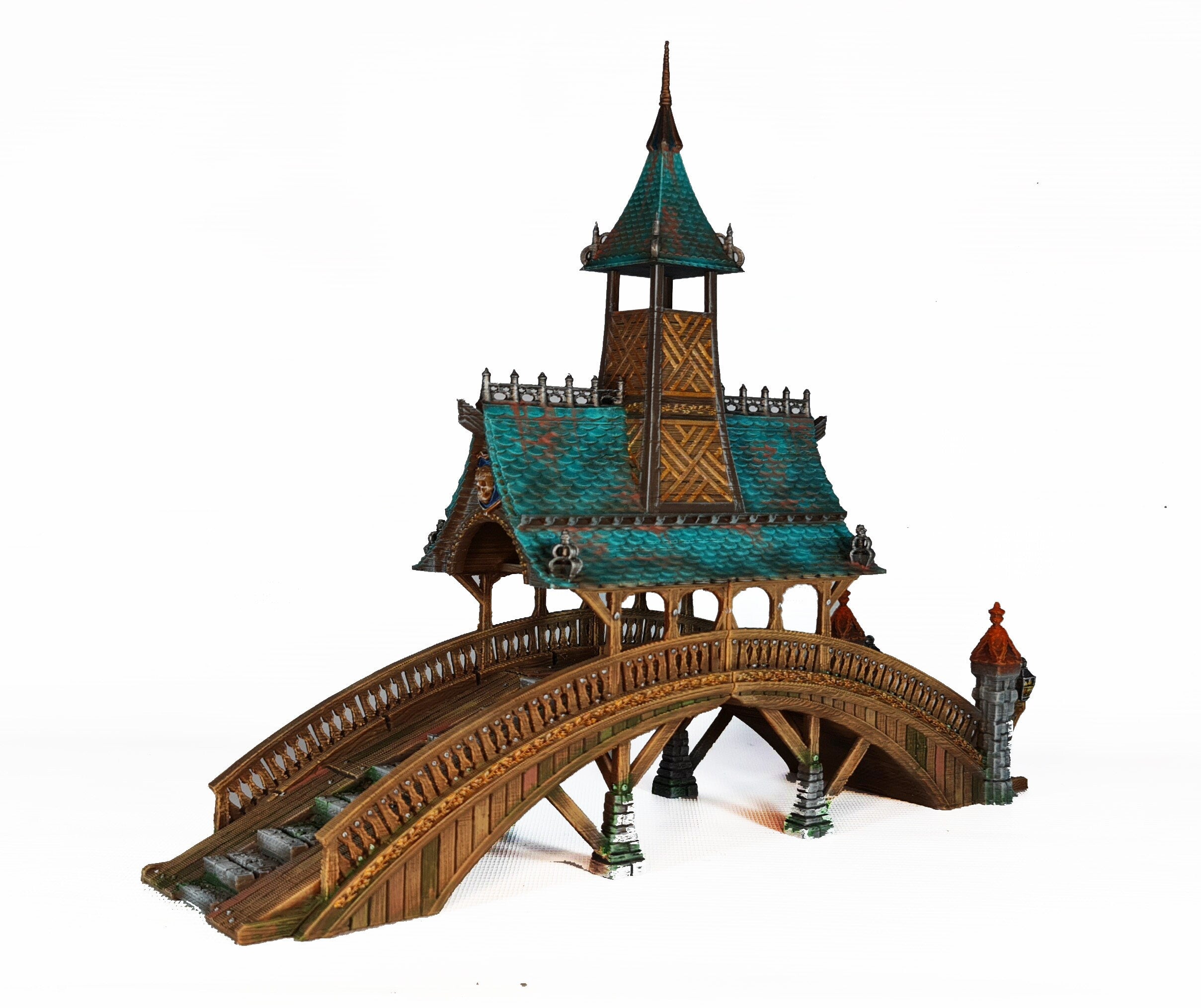 Medieval Town scenery building - Styx Bridge - PLA for Oldworld, Dungeon & Dragons, Frostgrave, Fantasy battle, skirmish wargame