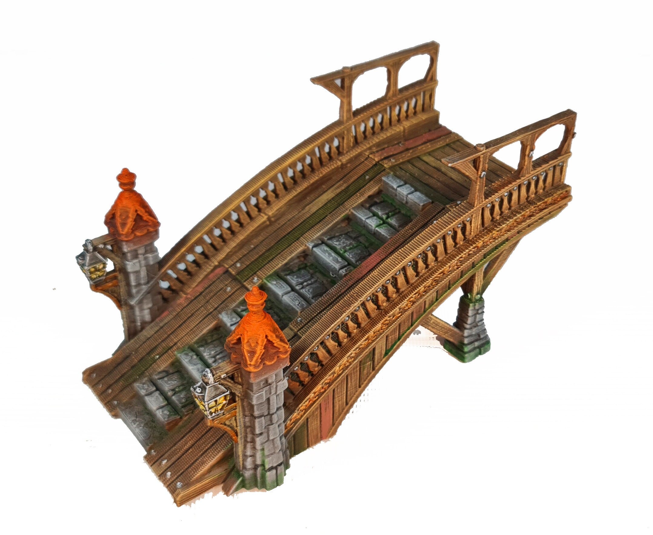 Medieval Town scenery building - Styx Bridge - PLA for Oldworld, Dungeon & Dragons, Frostgrave, Fantasy battle, skirmish wargame
