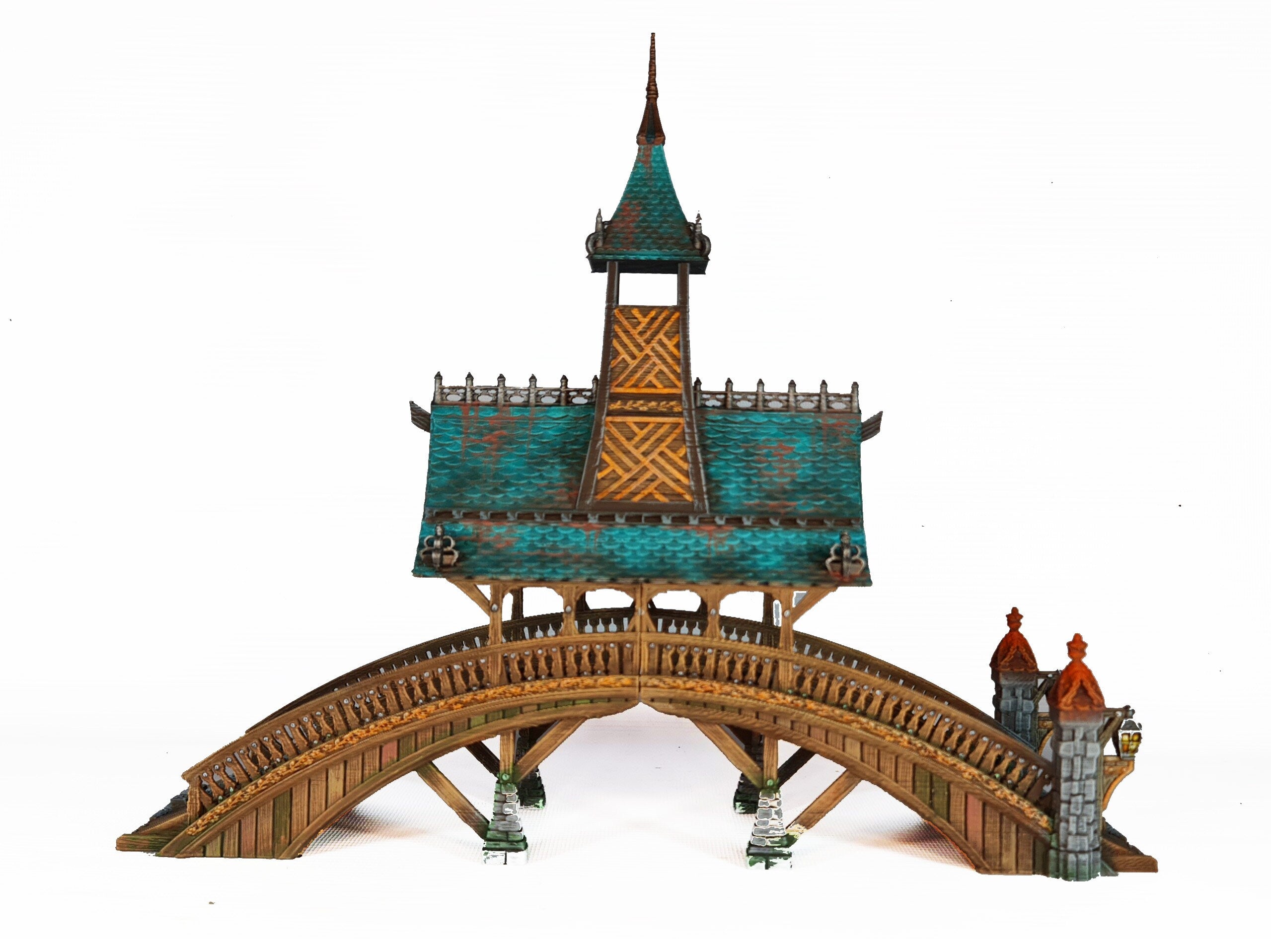 Medieval Town scenery building - Styx Bridge - PLA for Oldworld, Dungeon & Dragons, Frostgrave, Fantasy battle, skirmish wargame
