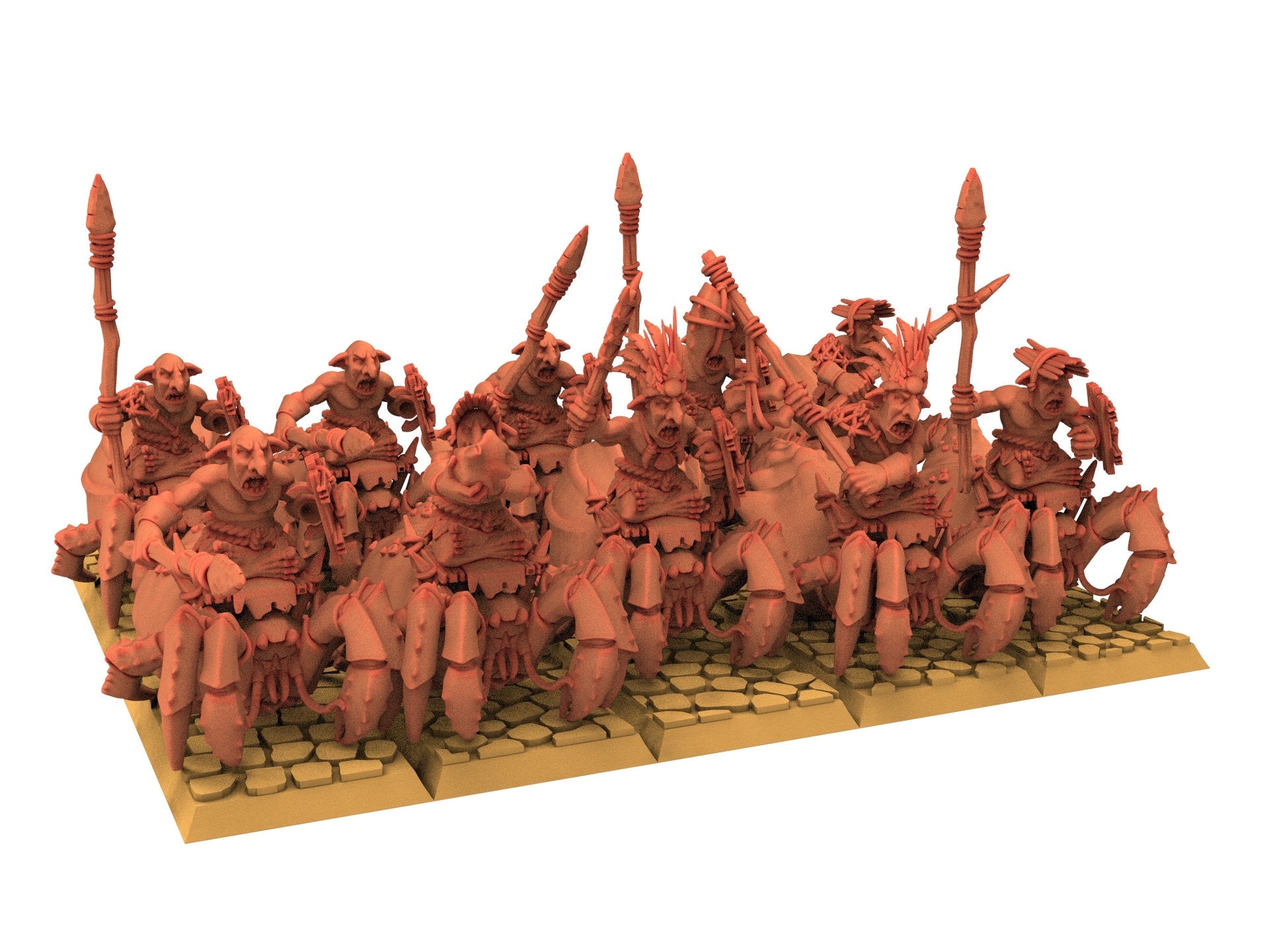 Orc & Goblin - x5 Mounted Coast Goblins, utilisables pour Oldhammer, king of wars, 9th age