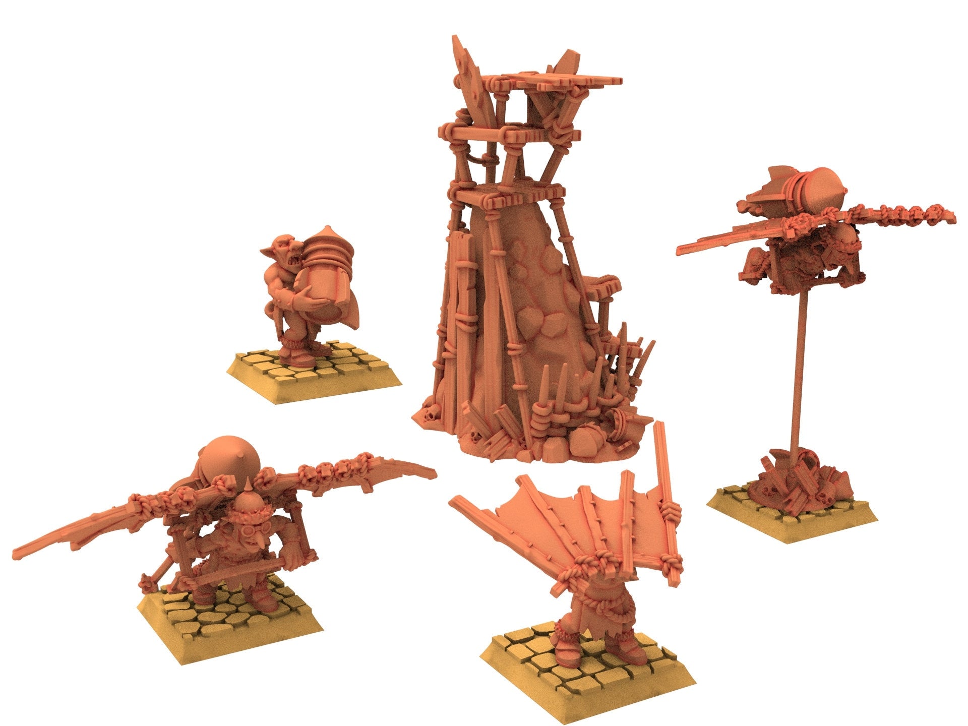 Orc & Goblin - x1 Steppe Goblors Roller, utilisables pour Oldhammer, king of wars, 9th age