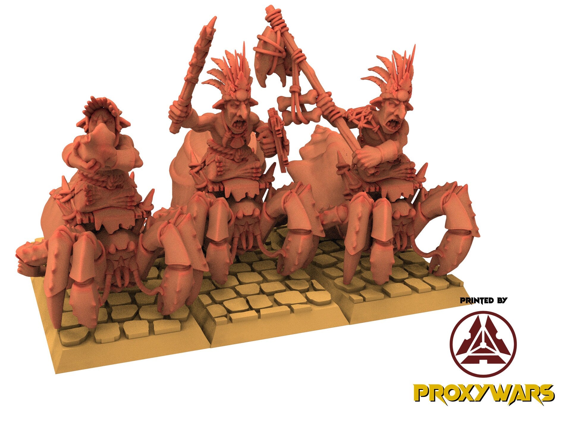 Orc & Goblin - x5 Mounted Coast Goblins, utilisables pour Oldhammer, king of wars, 9th age