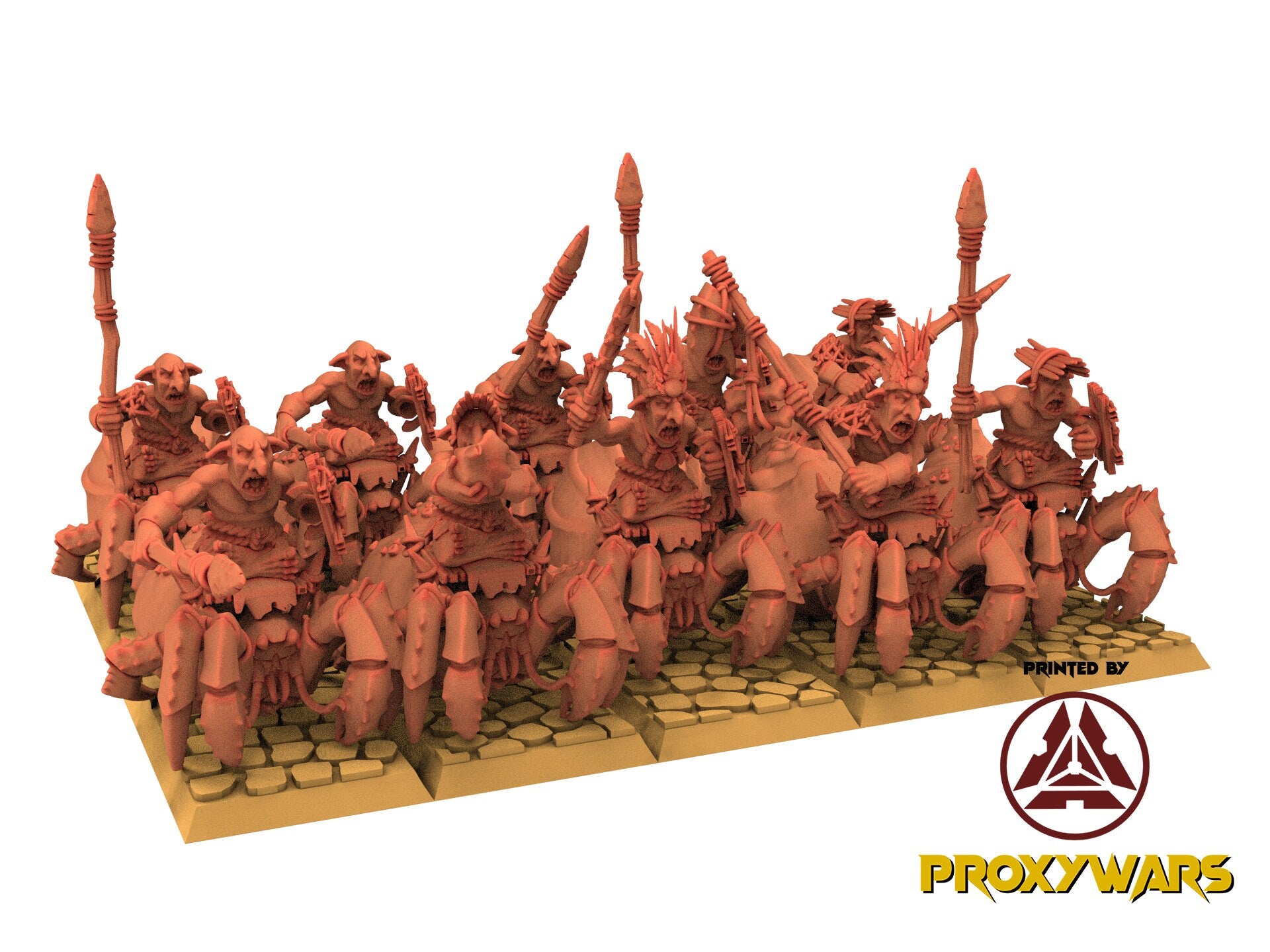 Orc & Goblin - x10 Mounted Coast Goblins, utilisables pour Oldhammer, king of wars, 9th age