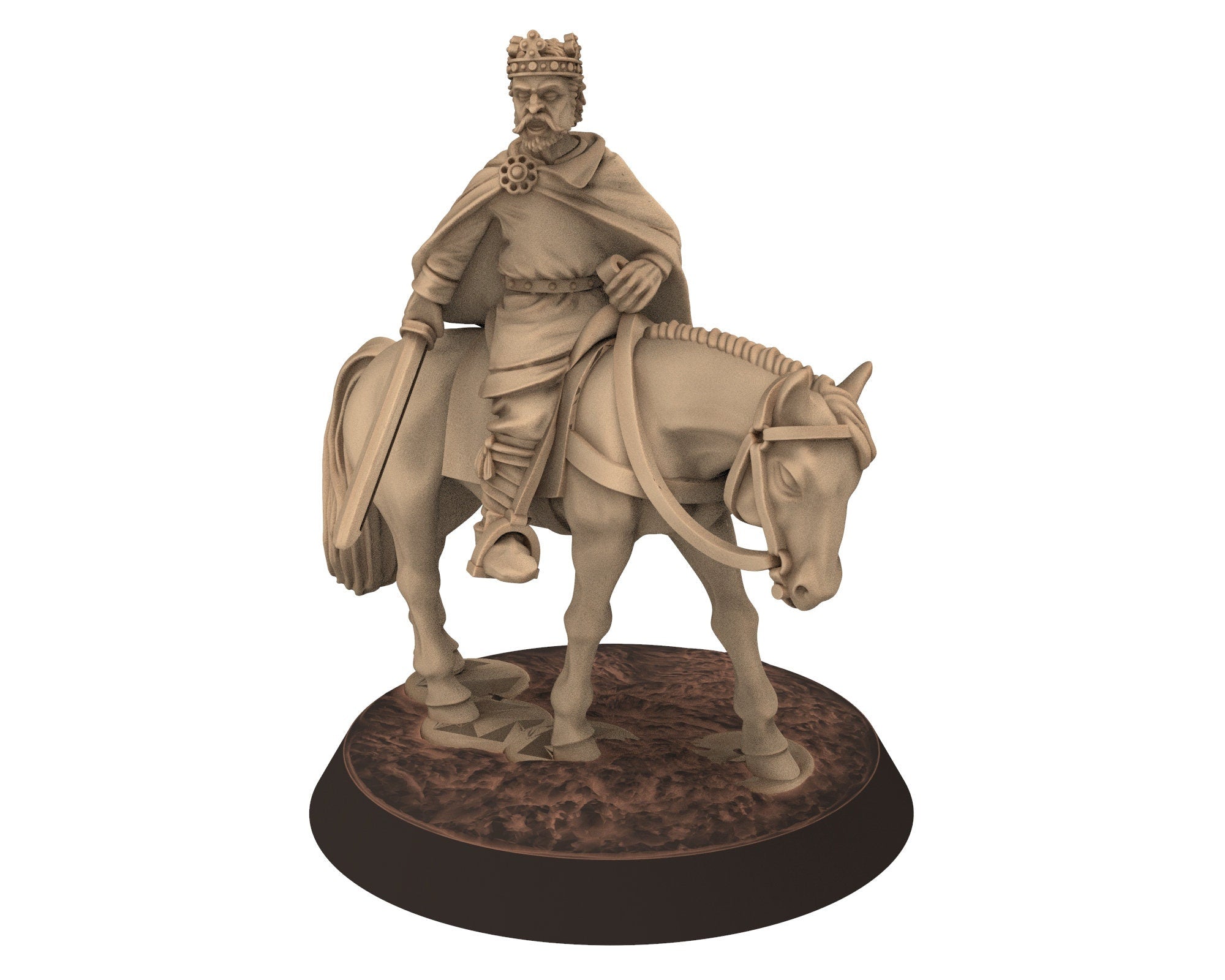 Dark Ages - King Charlemagne Mounted Carolingian Emperor Frank Empire, Alt Miniatures 28mm, Wargame Historical Saga... Medbury miniature