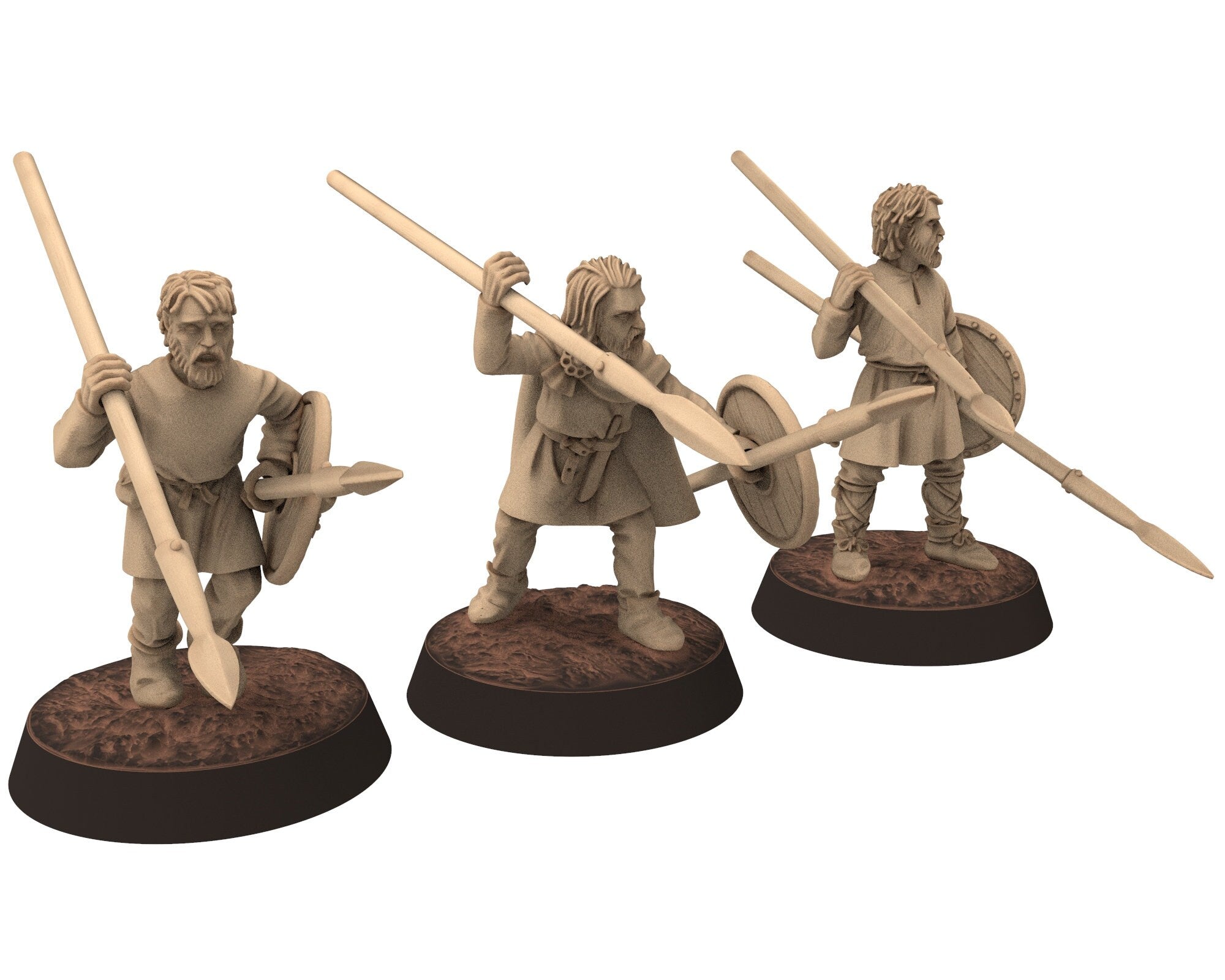 Dark Ages - Frankish Skirmishers on Foot Carolingian Frank Empire, Miniatures 28mm, Wargame Historical Saga... Medbury miniature