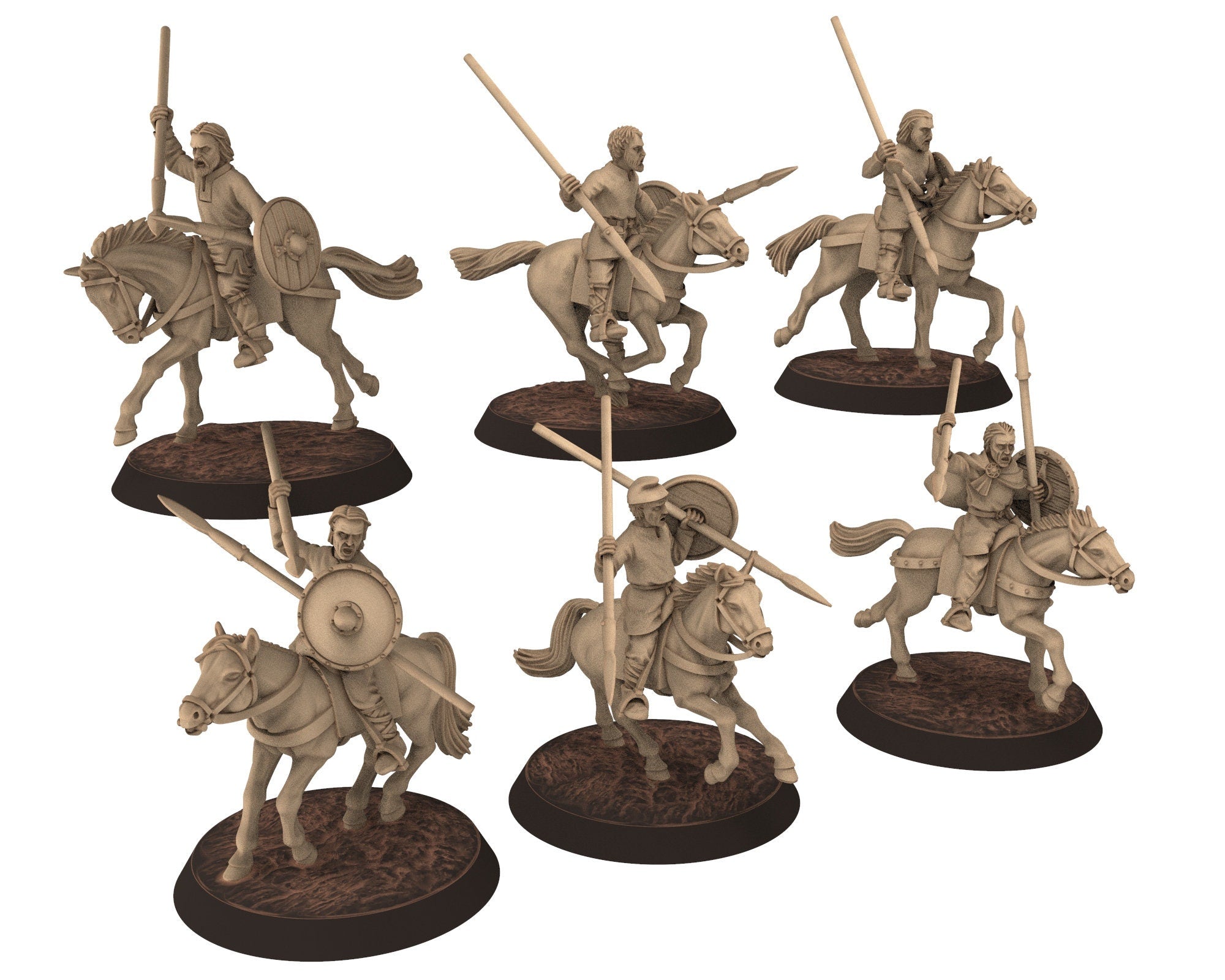 Dark Ages - Frankish Skirmishers on Foot Carolingian Frank Empire, Miniatures 28mm, Wargame Historical Saga... Medbury miniature