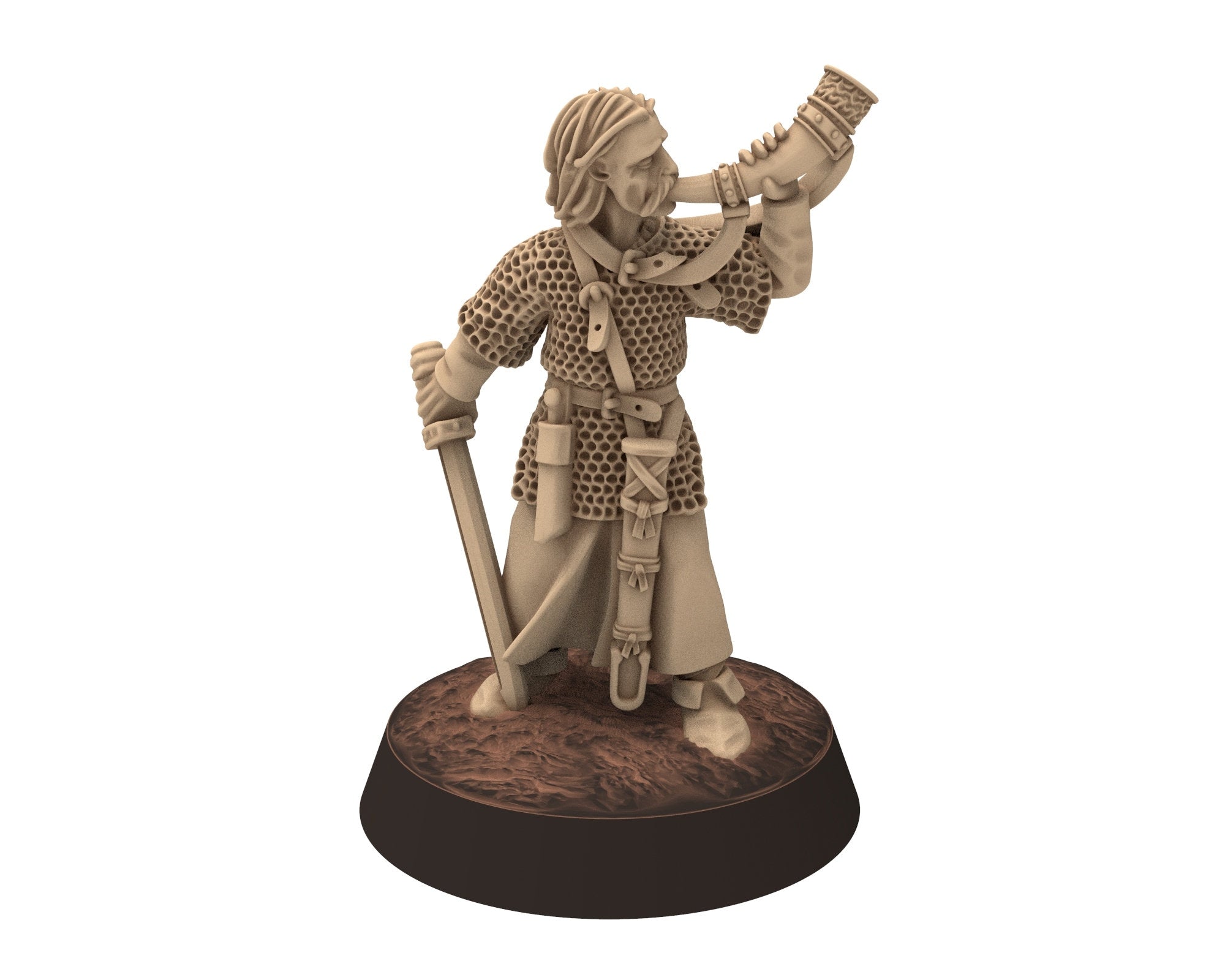 Dark Ages - Roland on Foot Frankish Noble Warrior Carolingian Frank Empire, Miniatures 28mm, Wargame Historical Saga... Medbury miniature